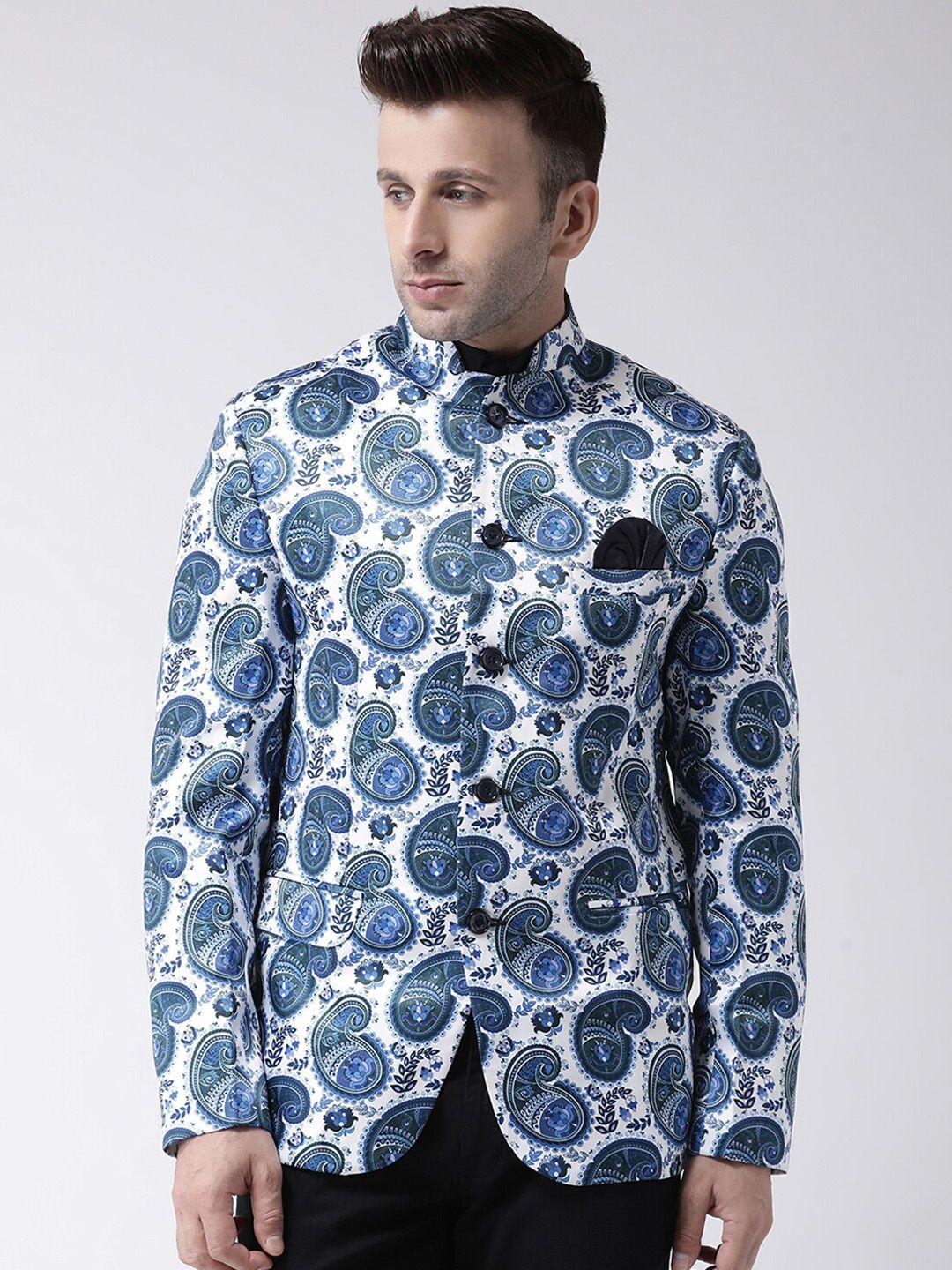 hangup-white-&-blue-printed-bandhgala-blazer