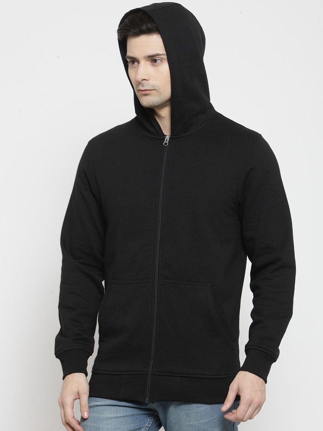 kalt-men-black-solid-hooded-sweatshirt