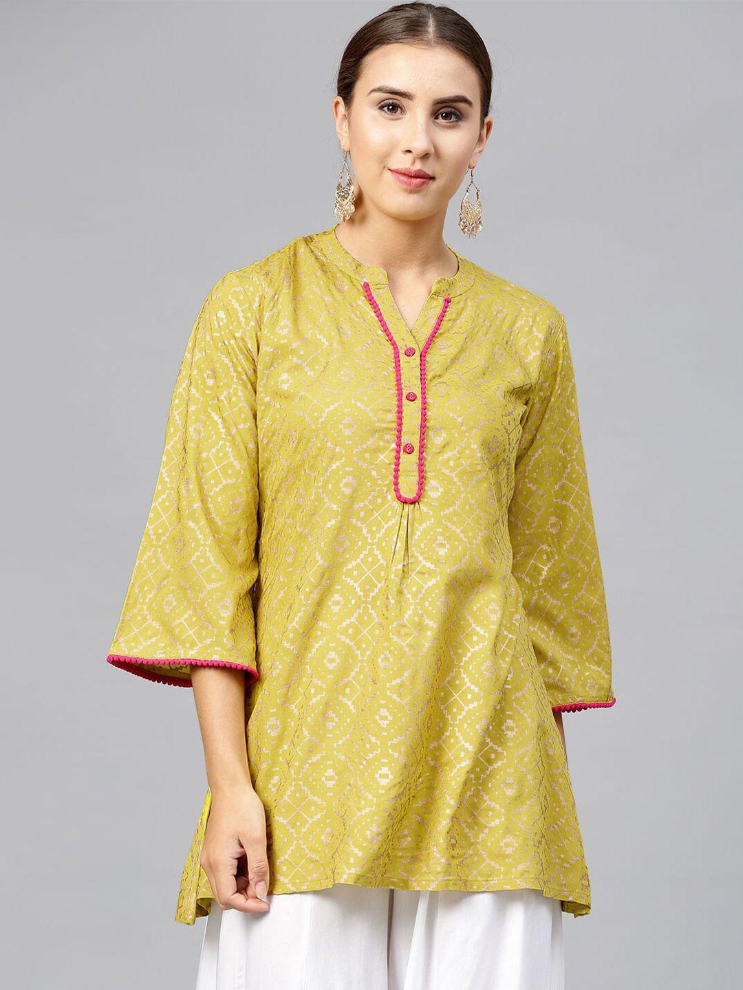 varanga-women-lime-green-printed-tunic