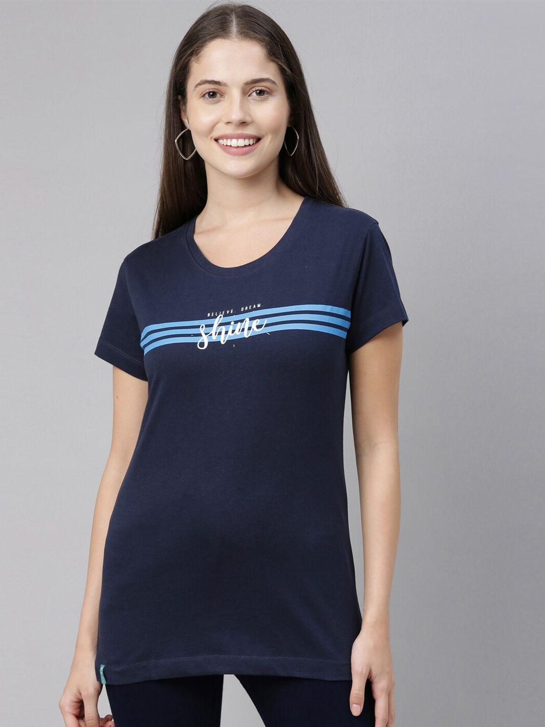 3pin-women-navy-blue-printed-round-neck-t-shirt