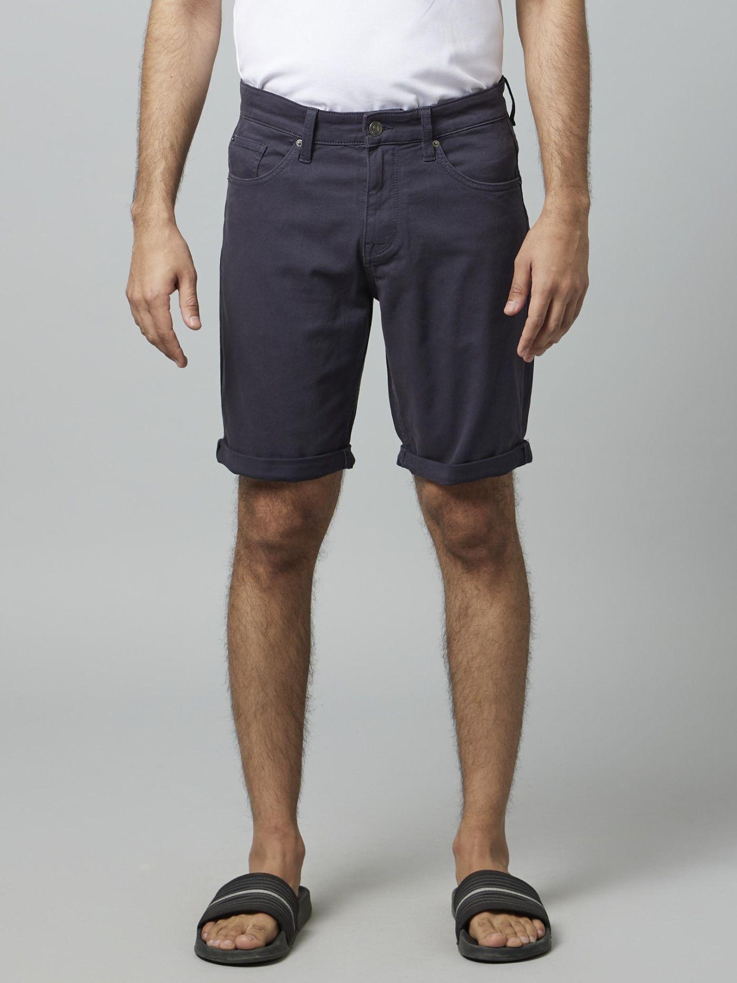 solid-navy-blue-cotton-knit-bermunda-shorts