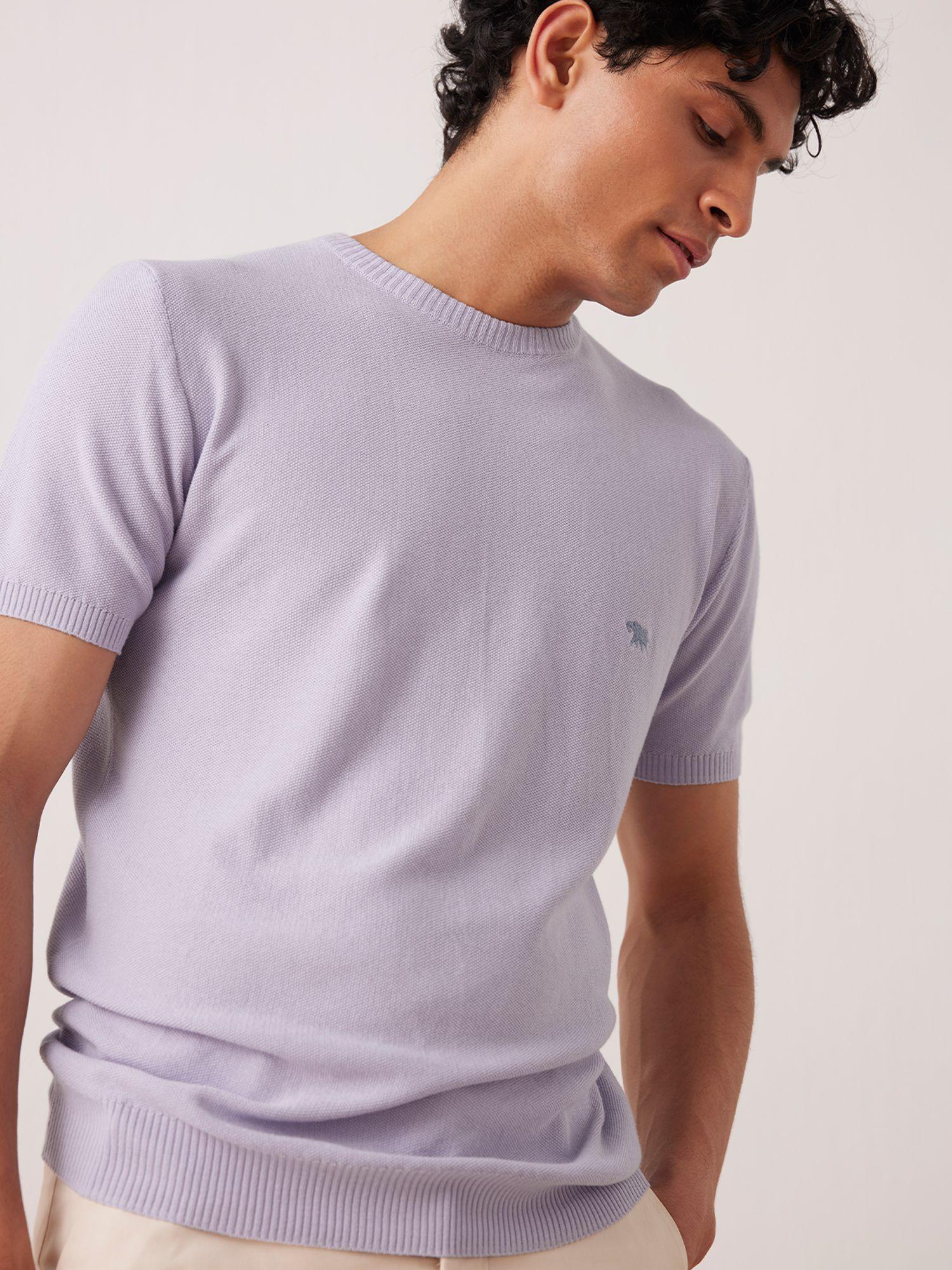lilac-knit-crew-regular-t-shirt