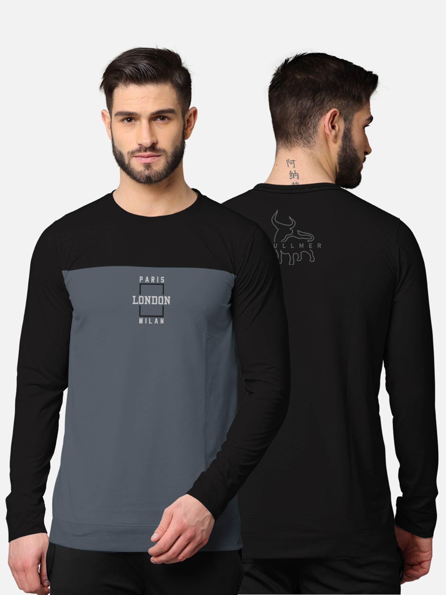 trendy-front-&-back-colorblock-full-sleeve-t-shirt-for-men-black-and-grey