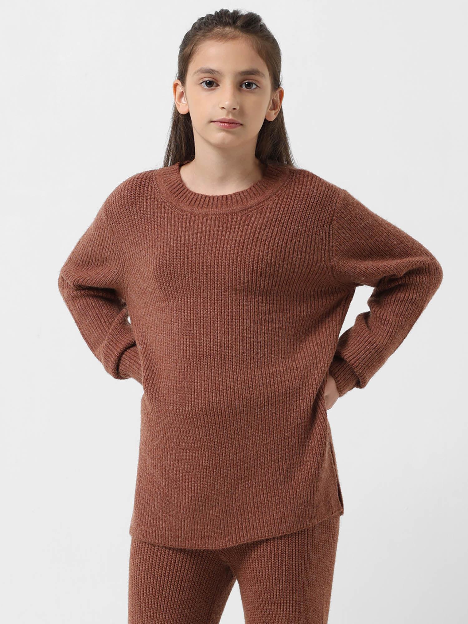 girl-self-design-brown-sweater