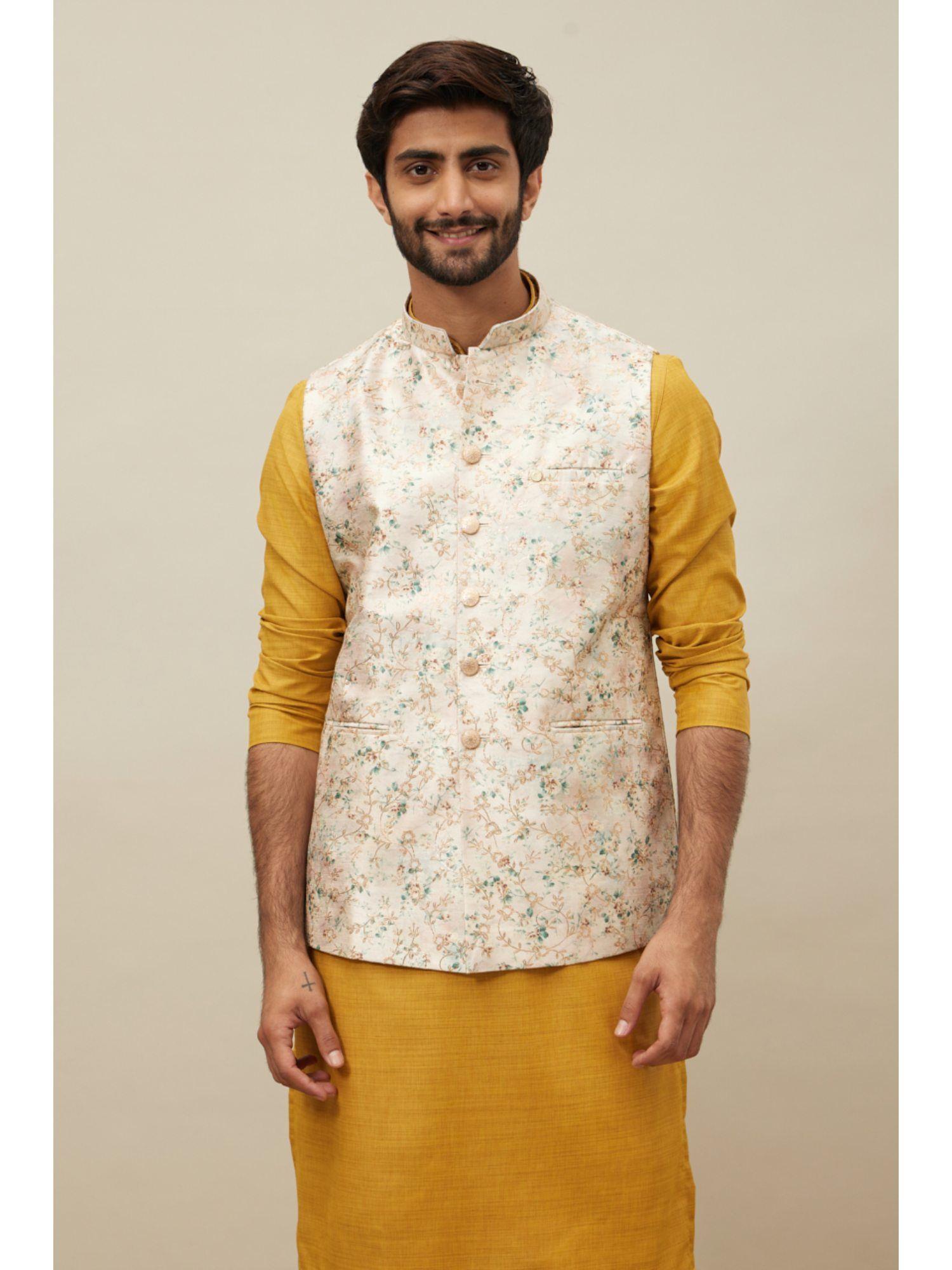 cream-art-silk-printed-sleeveless-nehru-jacket