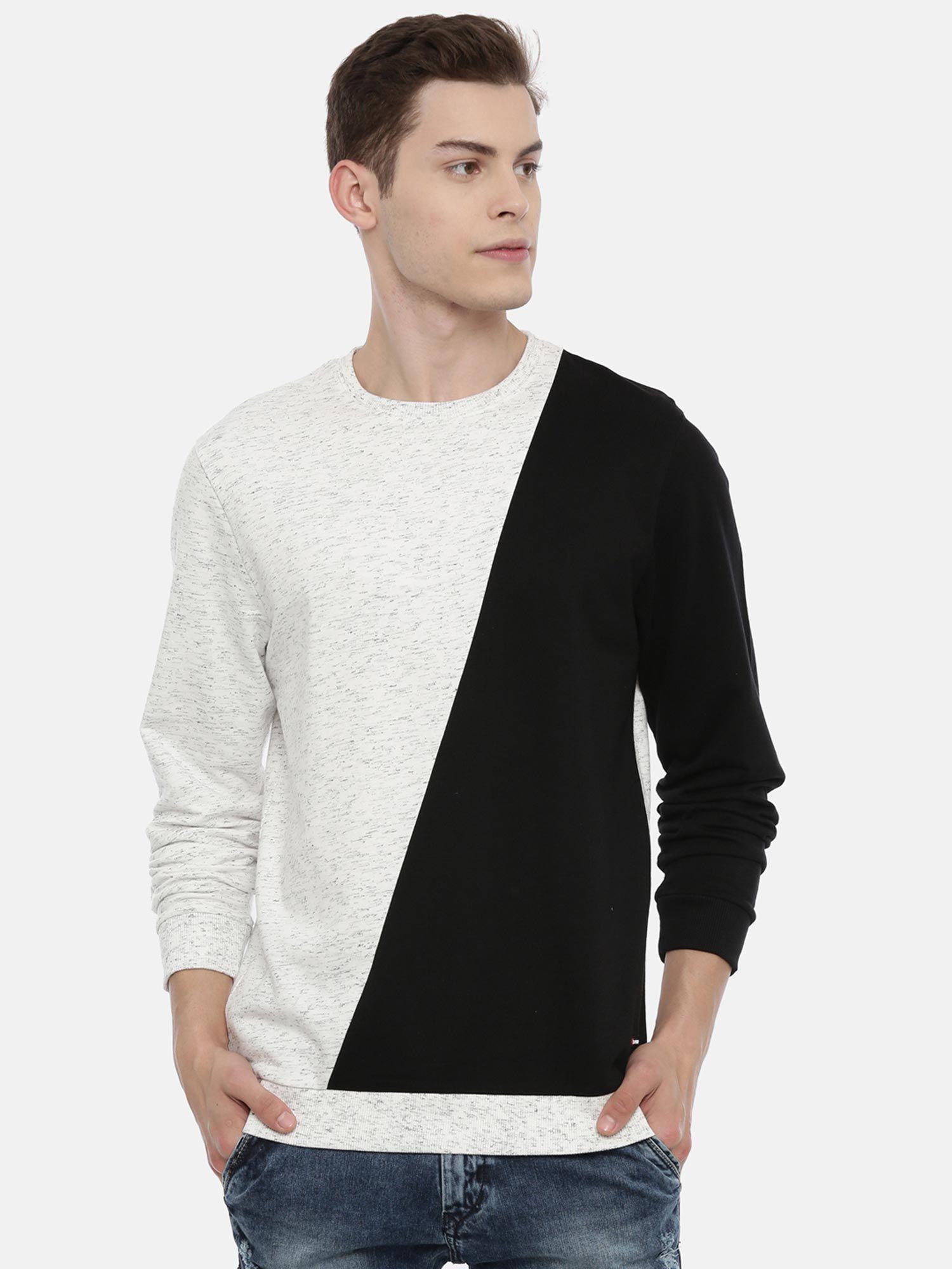 men-white-&-black-colourblocked-sweatshirt
