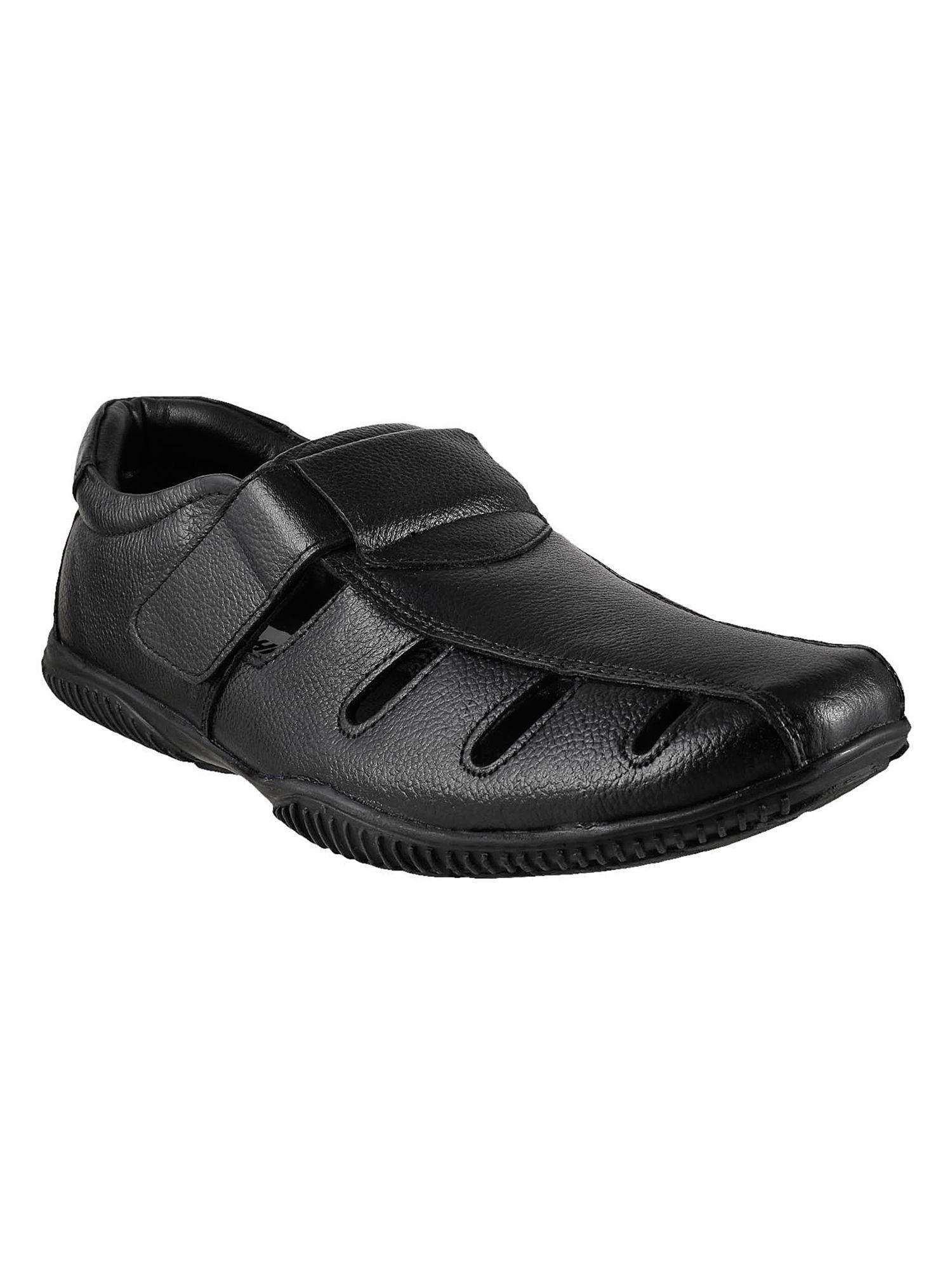 mens-black-casual-sandalsmochi-black-solid-sandals