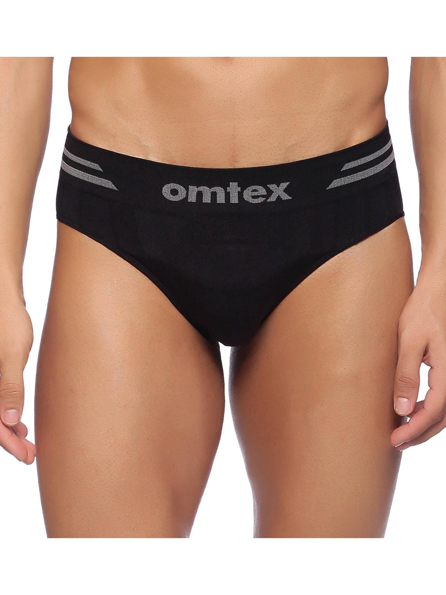 athletic-seamless-cotton-brief-full-covered---black