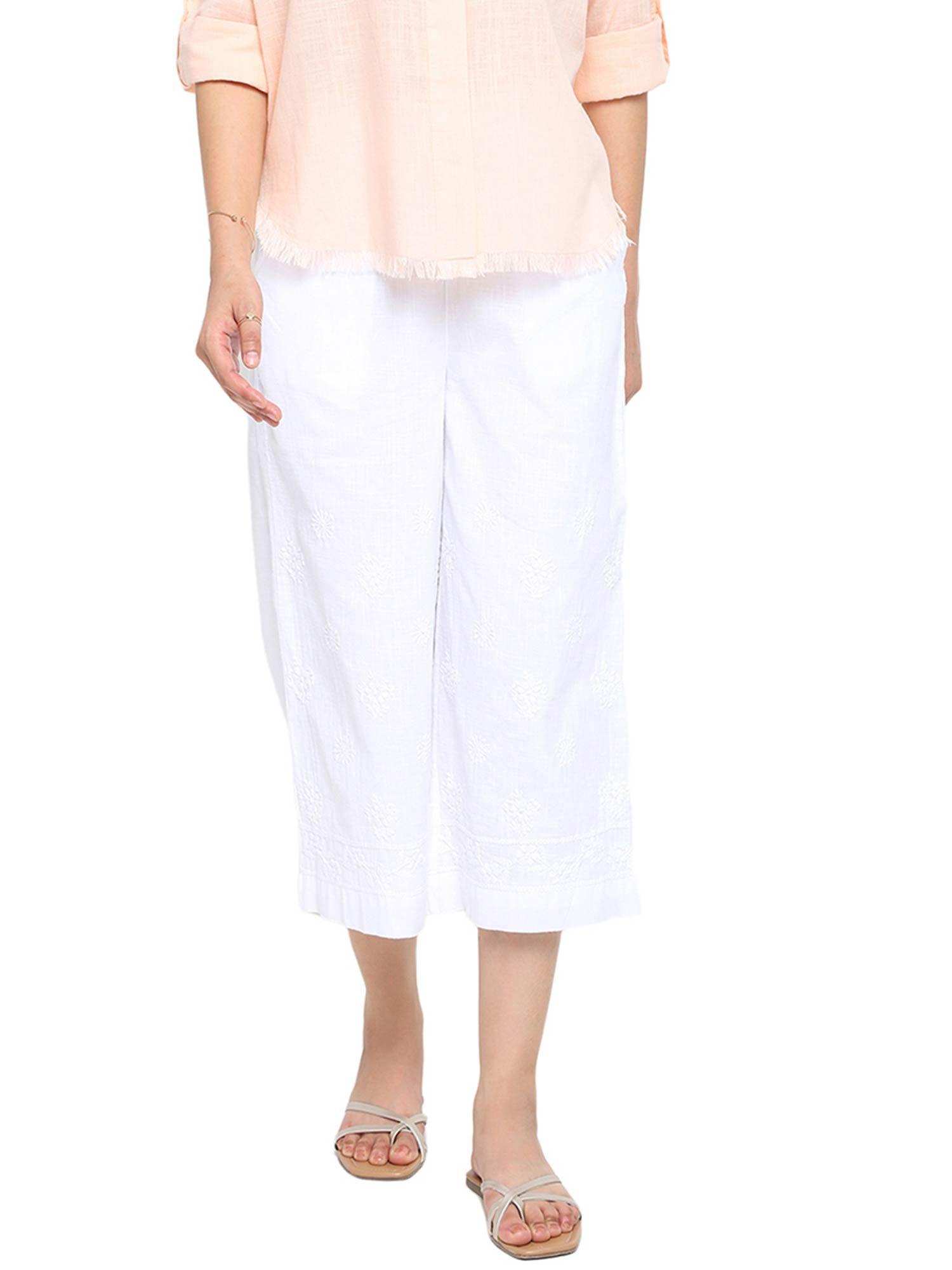 white-cotton-embroidered-culottes