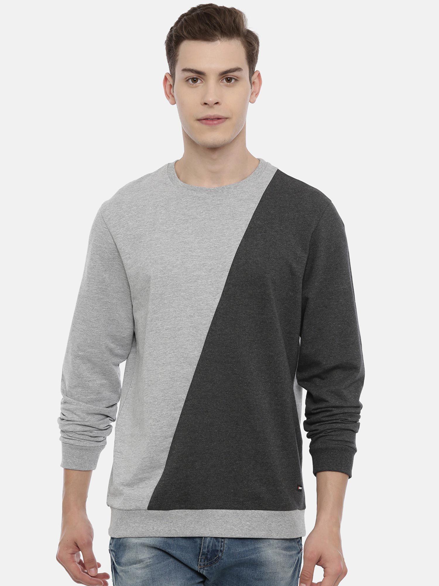 men-grey-&-charcoal-colourblocked-sweatshirt