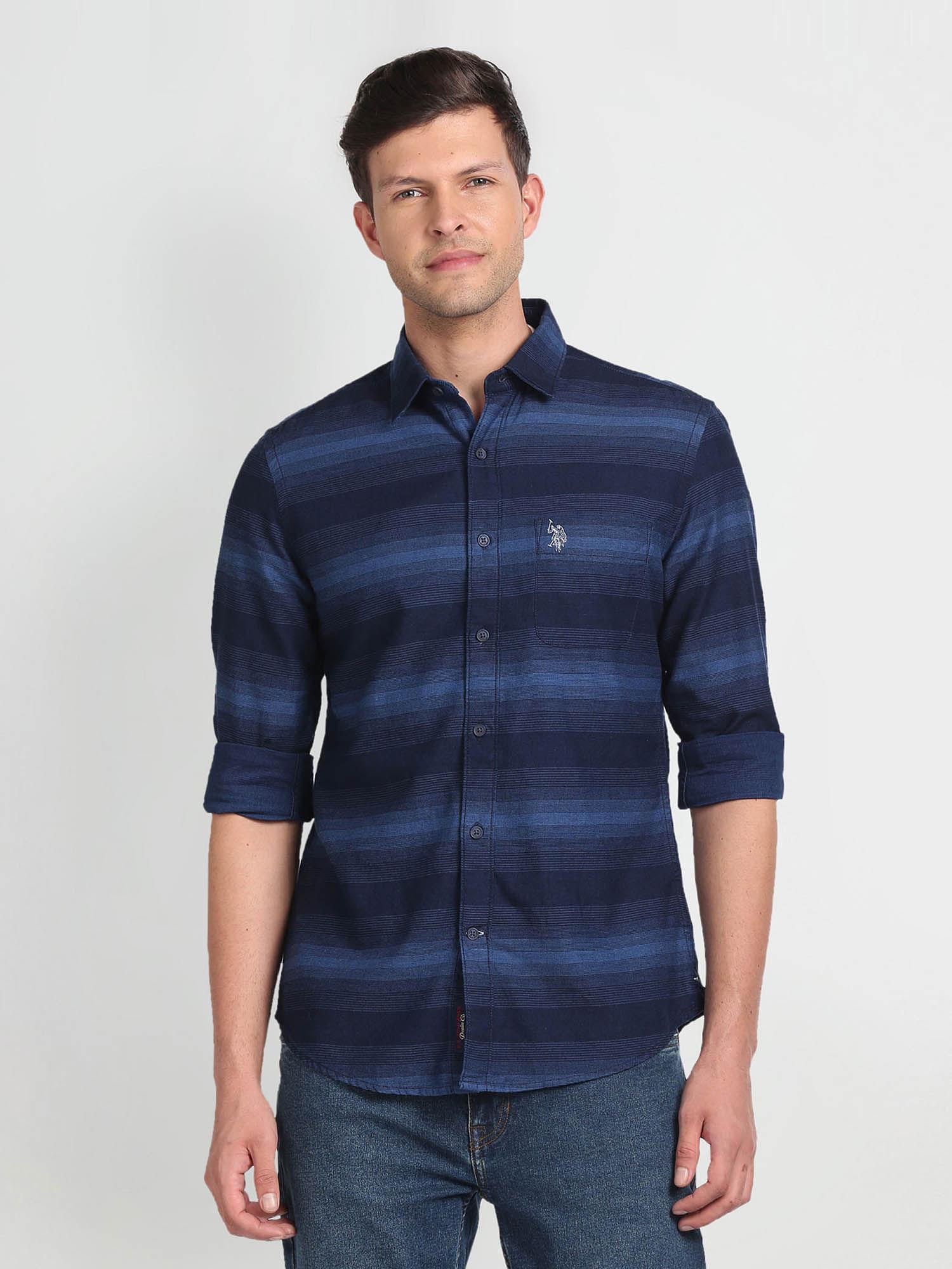 horizontal-stripe-slim-fit-shirt