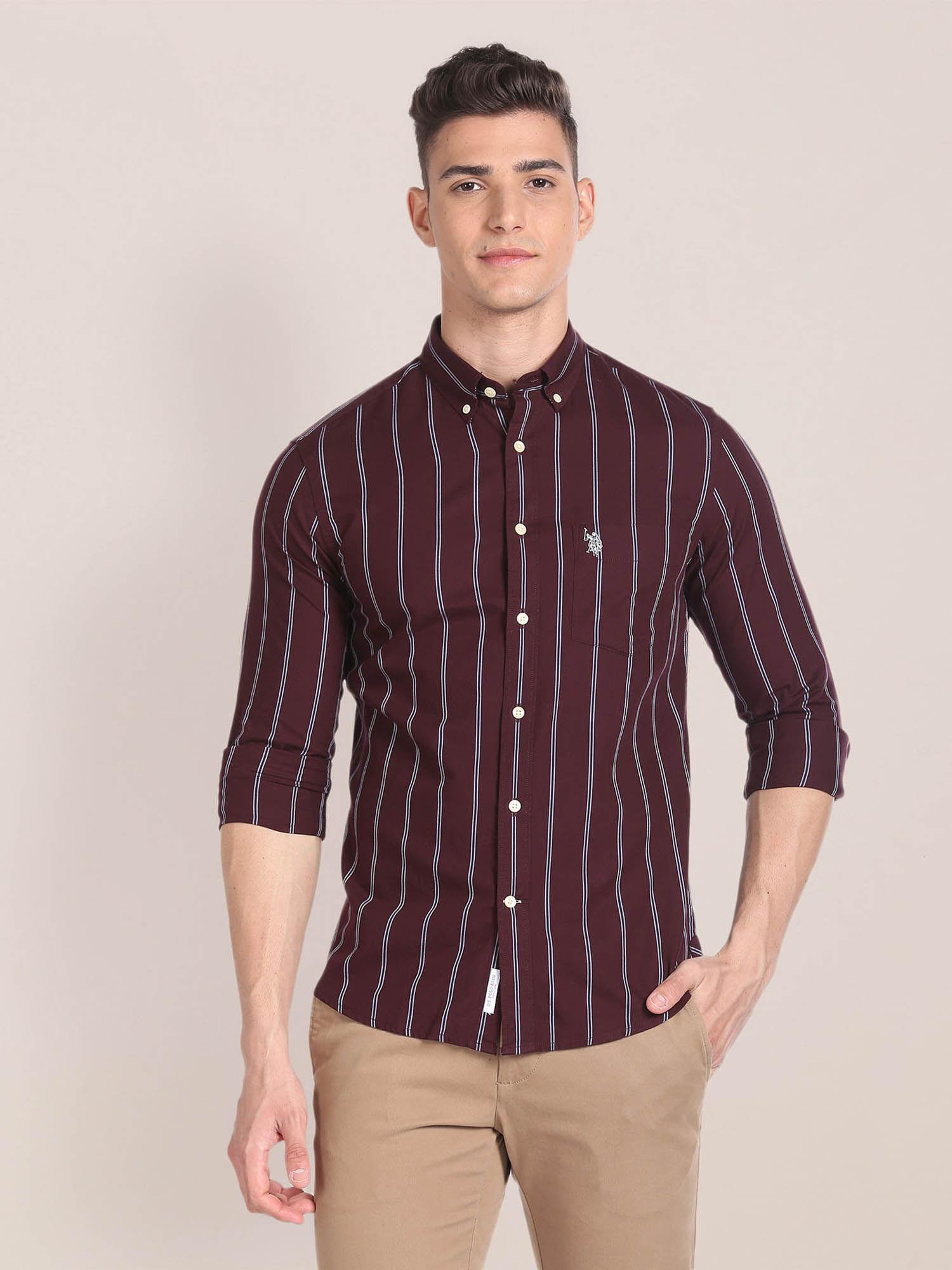 vertical-stripe-twill-shirt