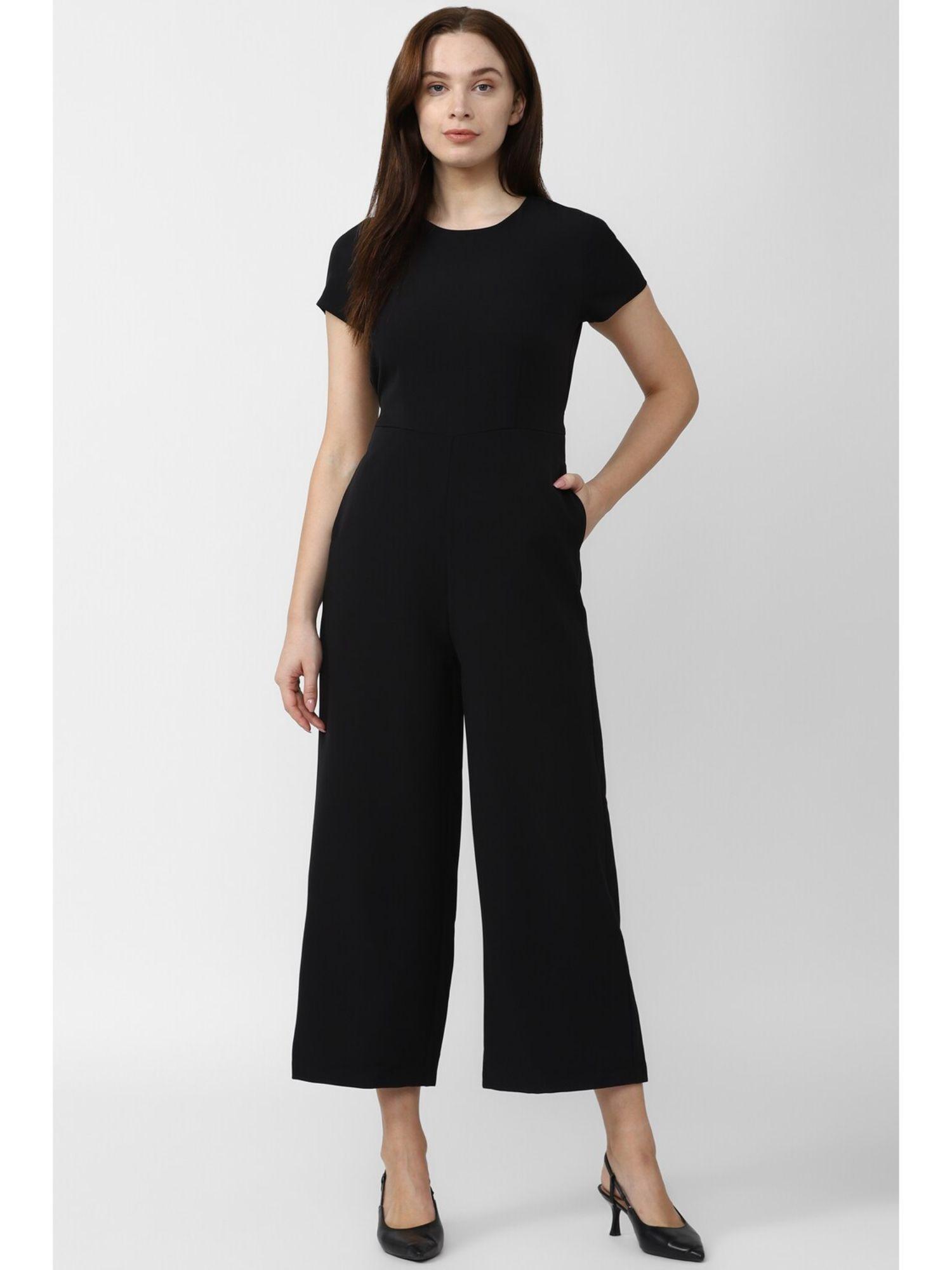 women-black-solid-casual-jumpsuit
