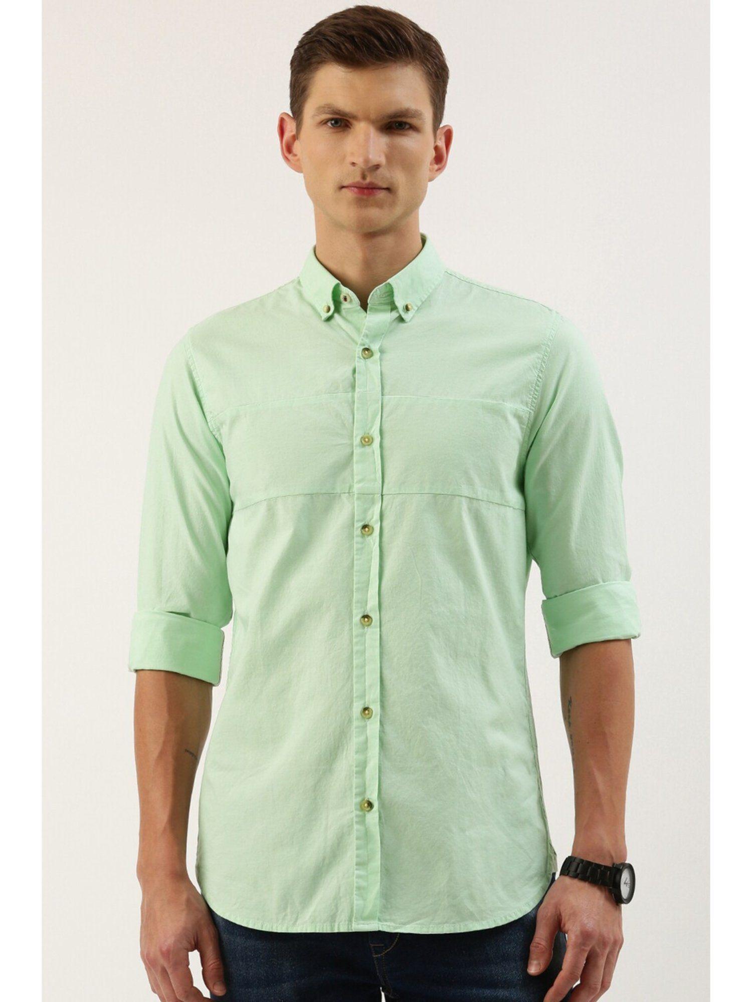 men-green-slim-fit-casual-shirt