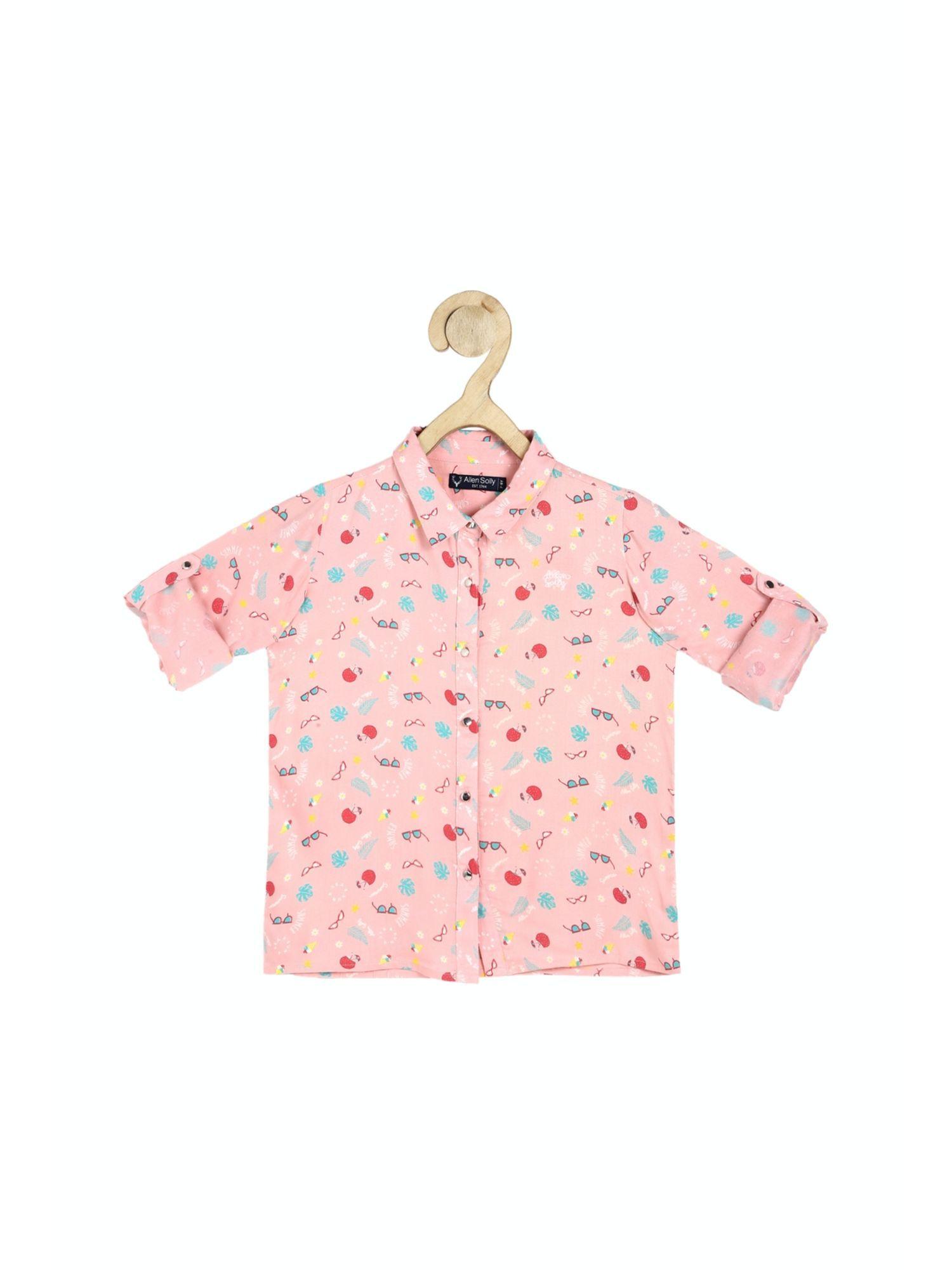 girls-pink-printed-casual-shirt
