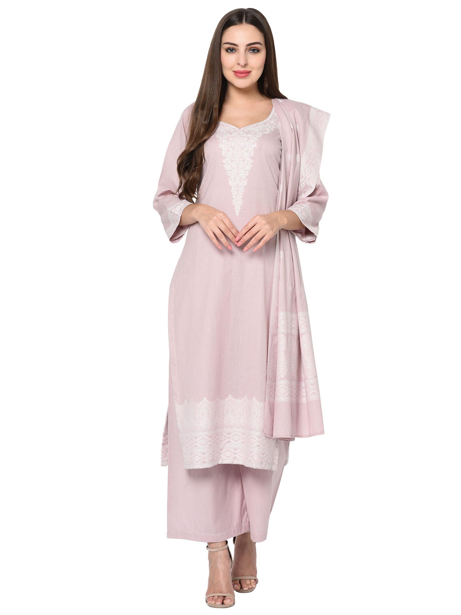 lilac-cotton-jacquard-chikankari-unstitched-kurta-and-salwar-with-dupatta-(set-of-3)