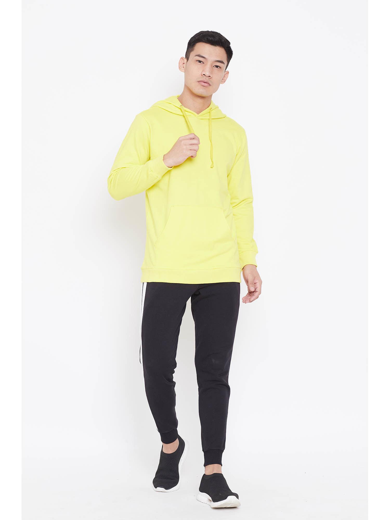 men-yellow-solid-hoodie