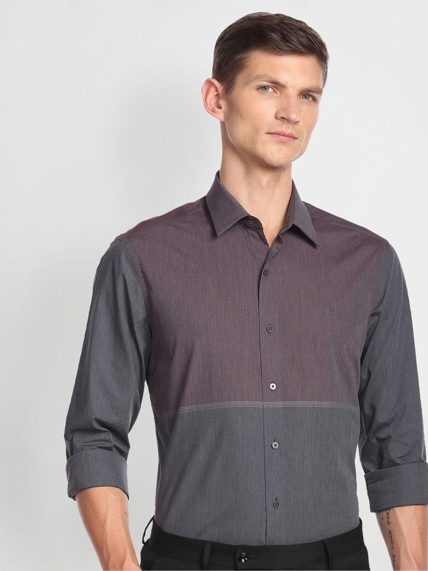 arrow-new-york-colour-block-cotton-formal-shirt