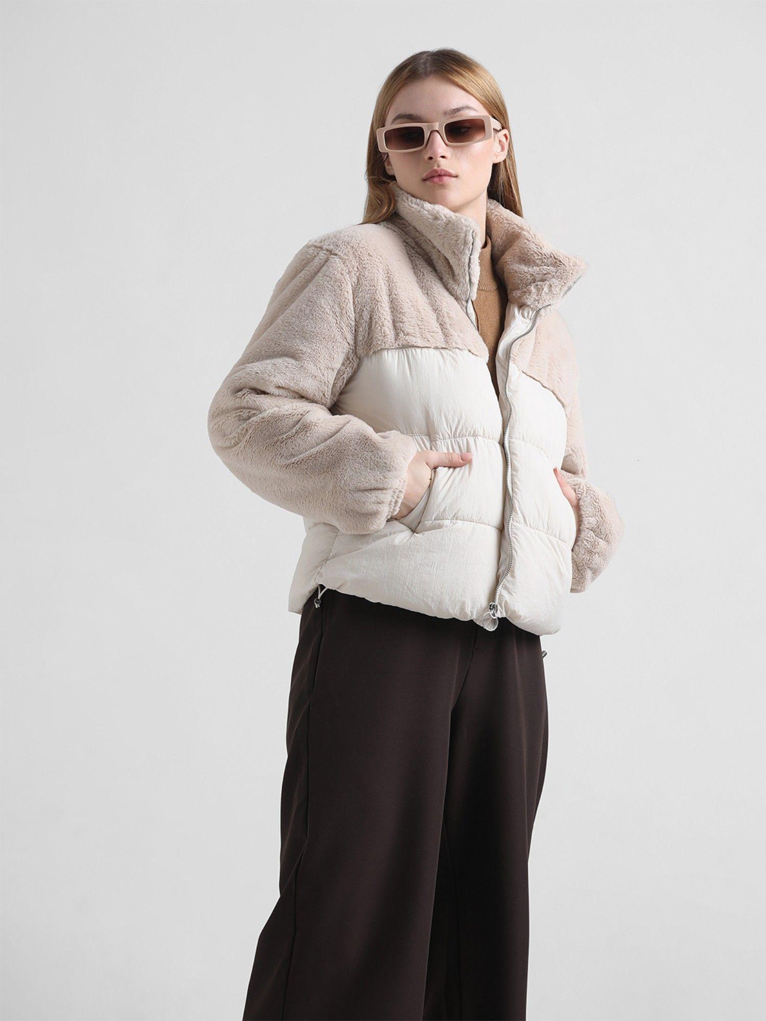 cream-hooded-fur-hooded-puffer-jacket