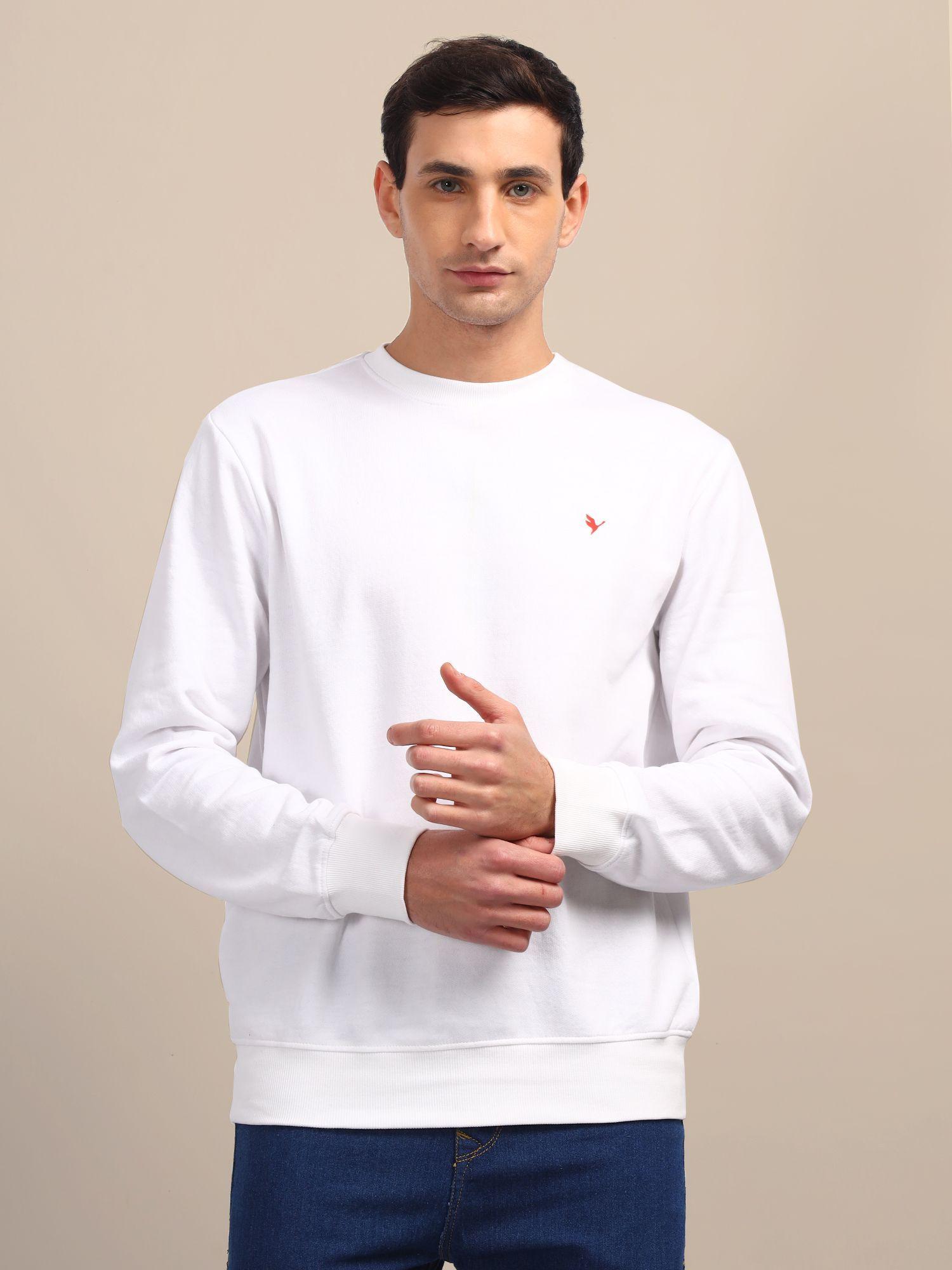 mens-white-solid-sweatshirt