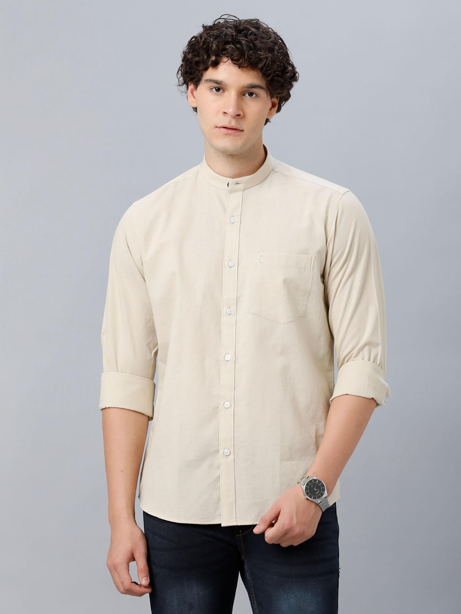 men's-cotton-linen-natural-/-brown-solid-slim-fit-full-sleeve-casual-shirt