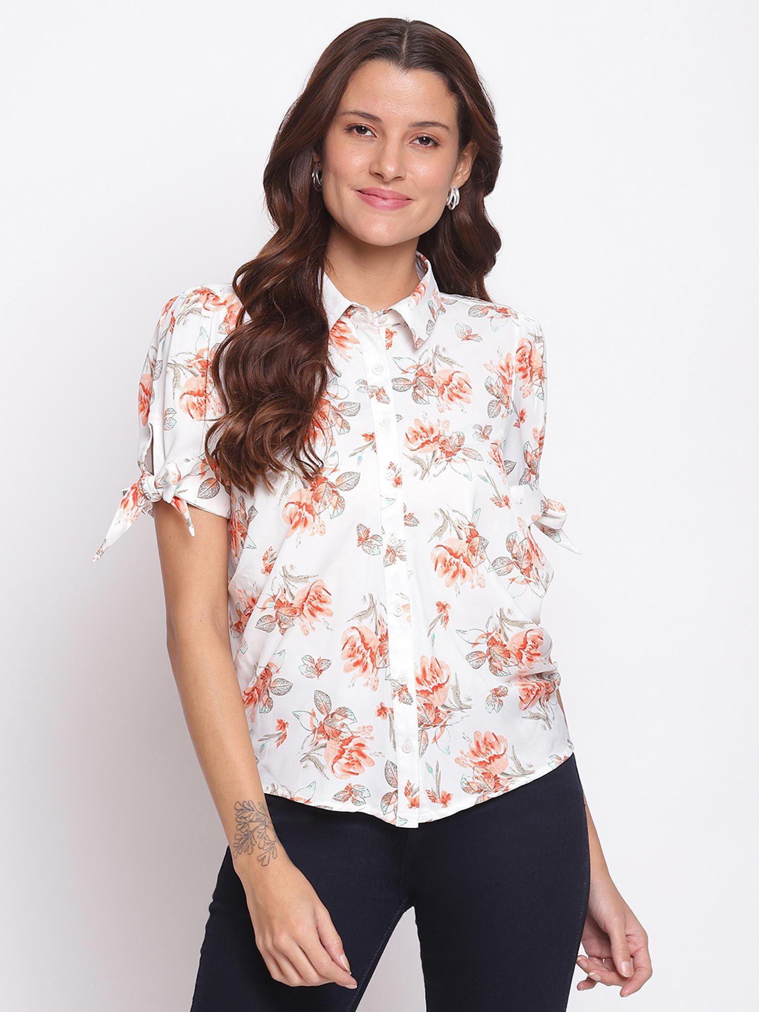 floral-print-half-sleeve-casual-shirt-white