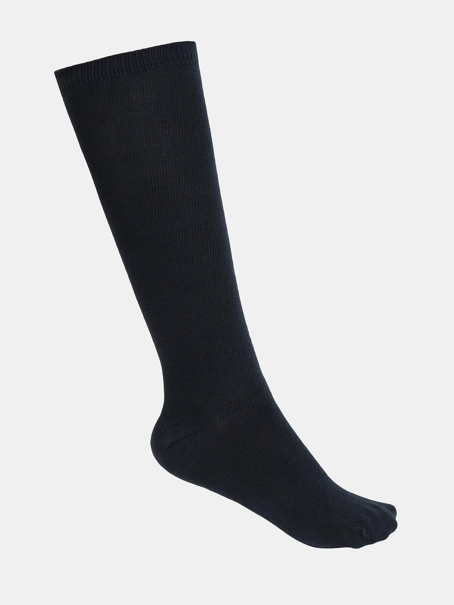 7902-unisex-cotton-nylon-stretch-knee-length-socks---navy