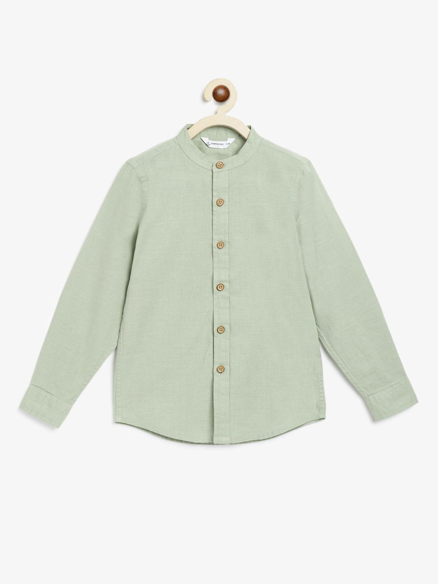 boys-jon-long-sleeve-cotton-linen-shirt-sage-green