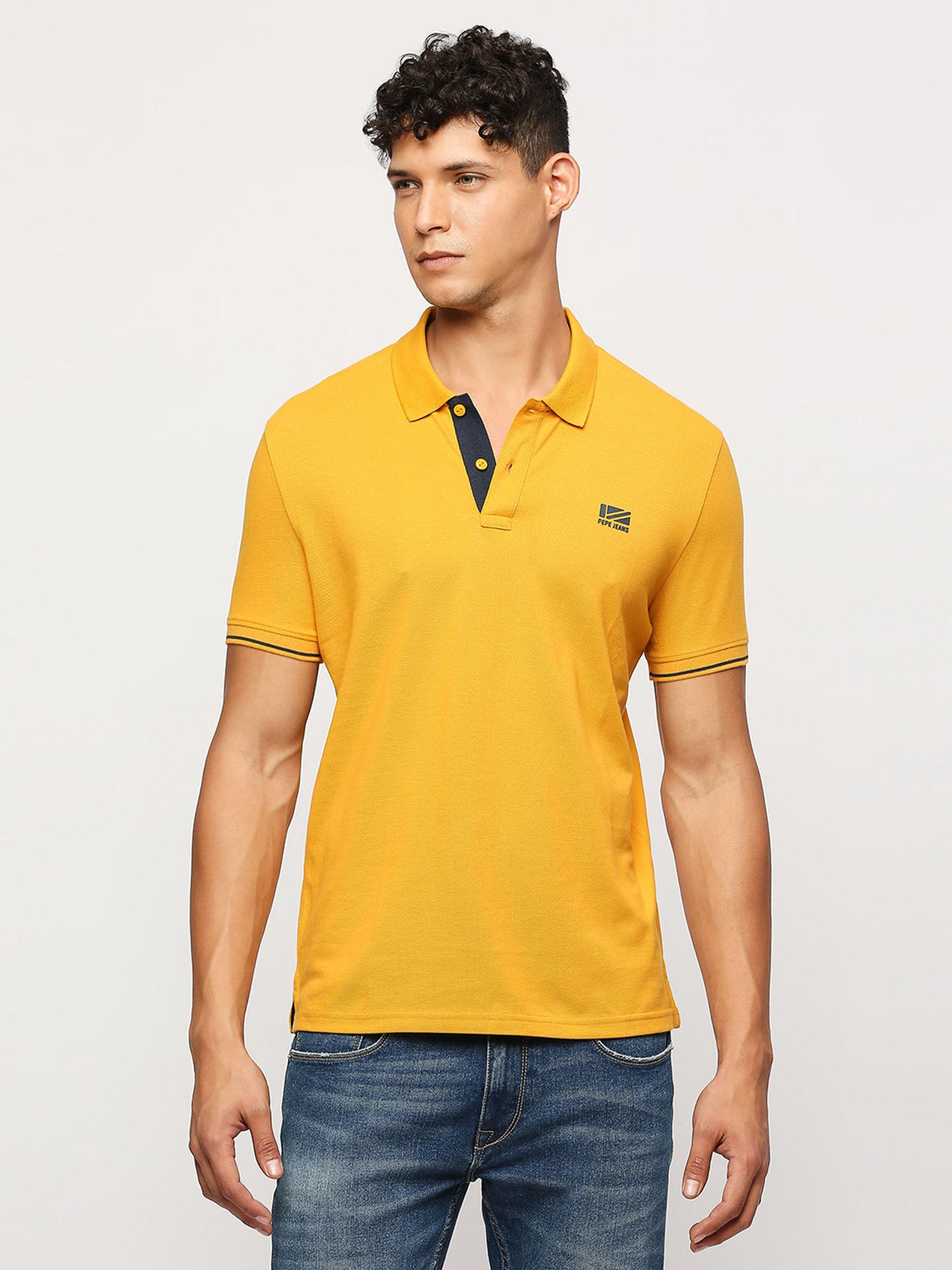 golders-solid-pq-polo-t-shirt-yellow