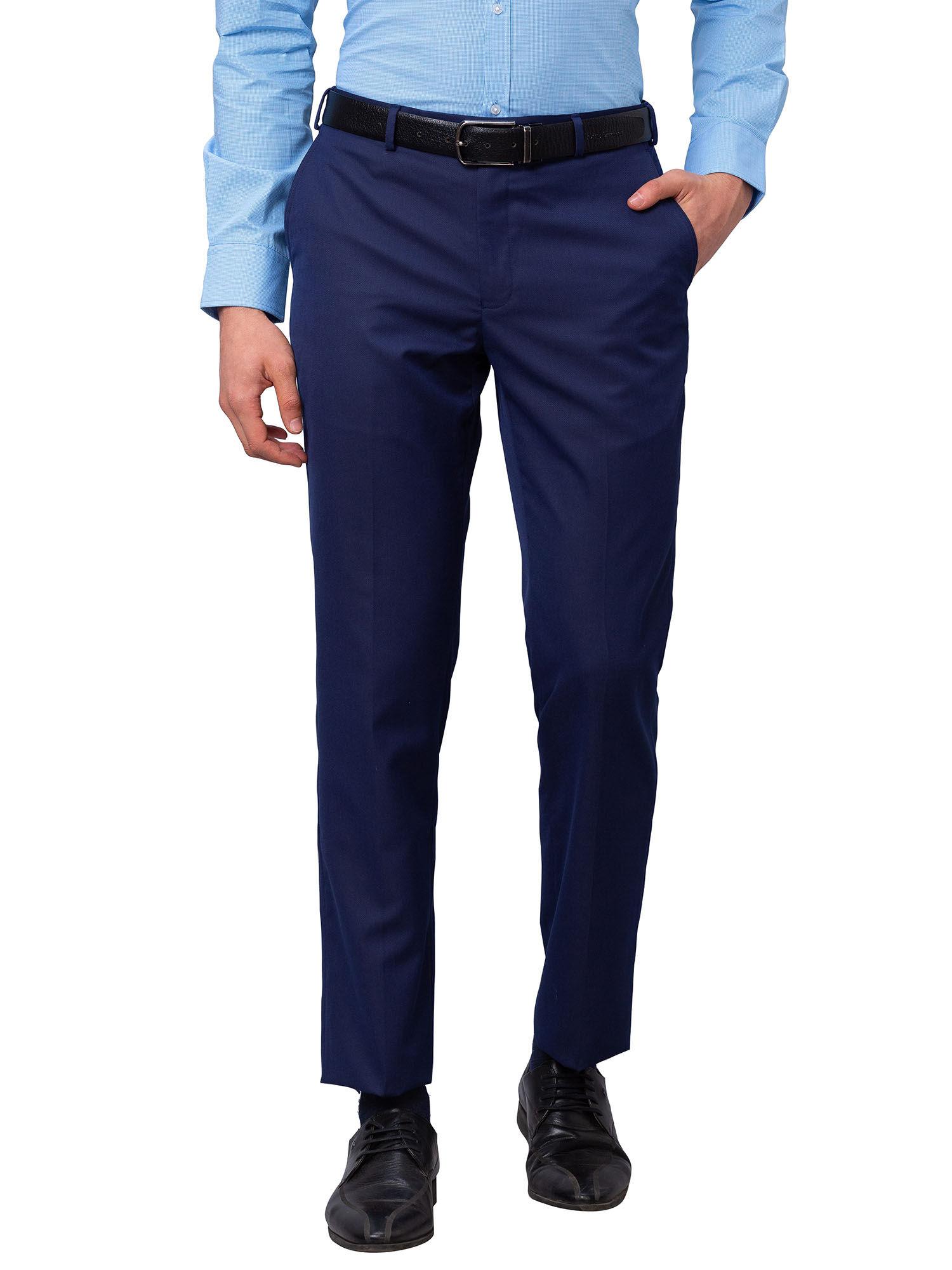 men`s-regular-fit-self-design-mid-waist-navy-blue-formal-trouser