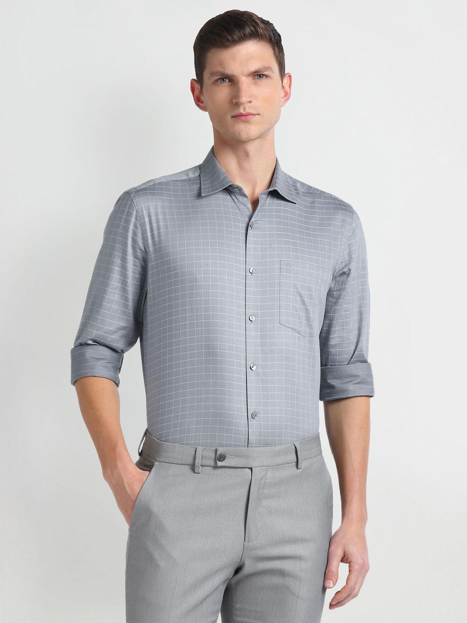 grey-graph-check-twill-formal-shirt