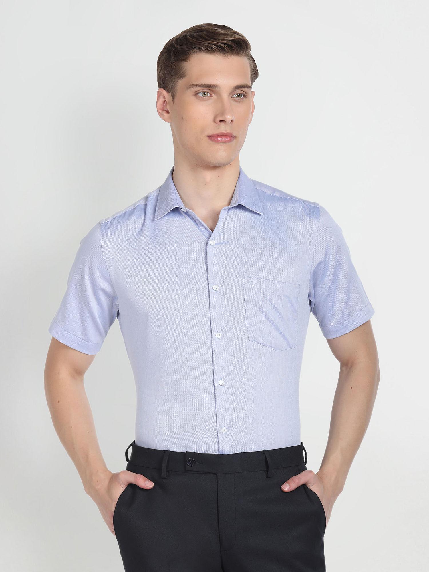 blue-pure-cotton-textured-dobby-formal-shirt