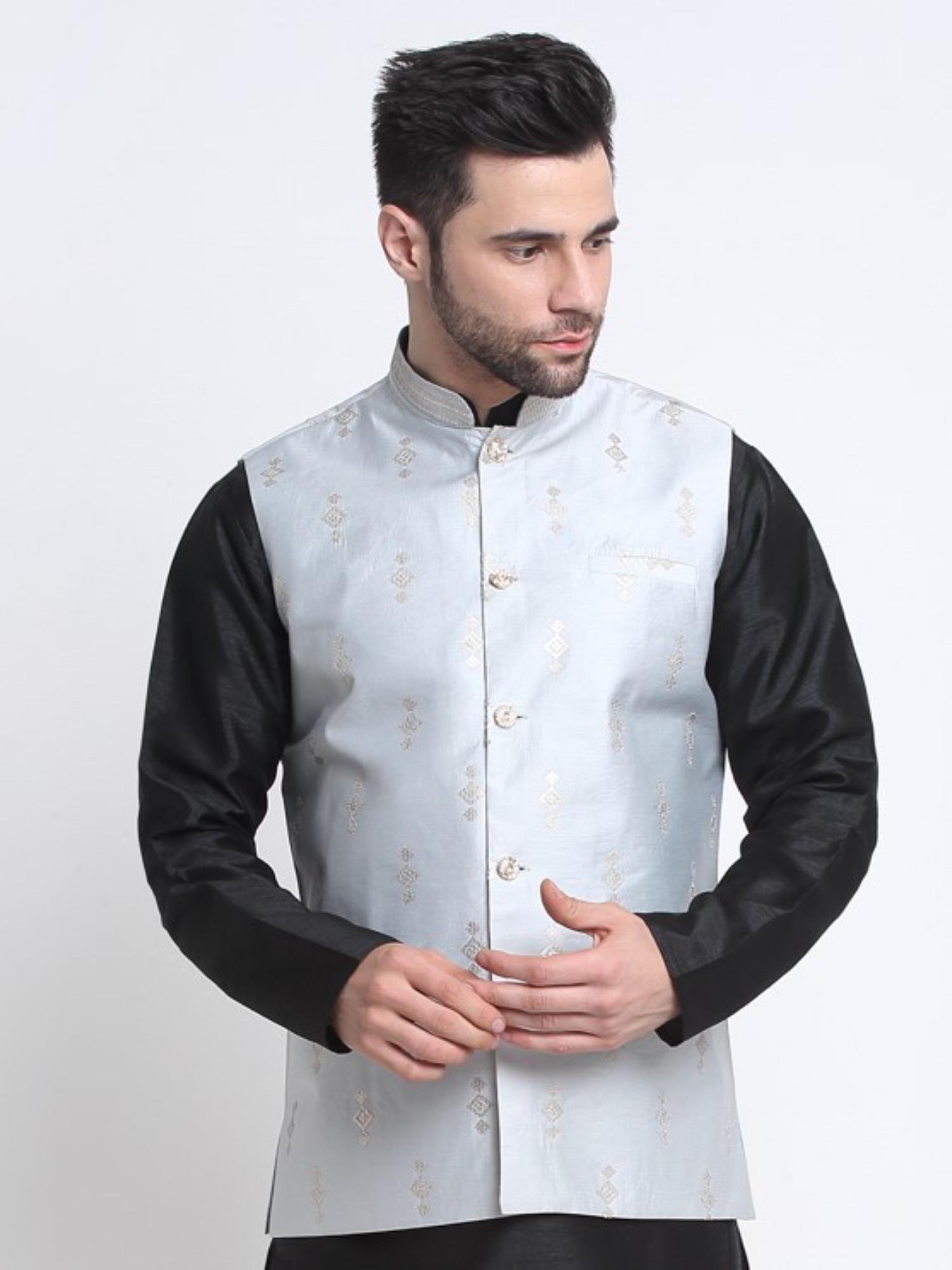 mens-grey-silk-embroidered-sequence-nehru-jacket