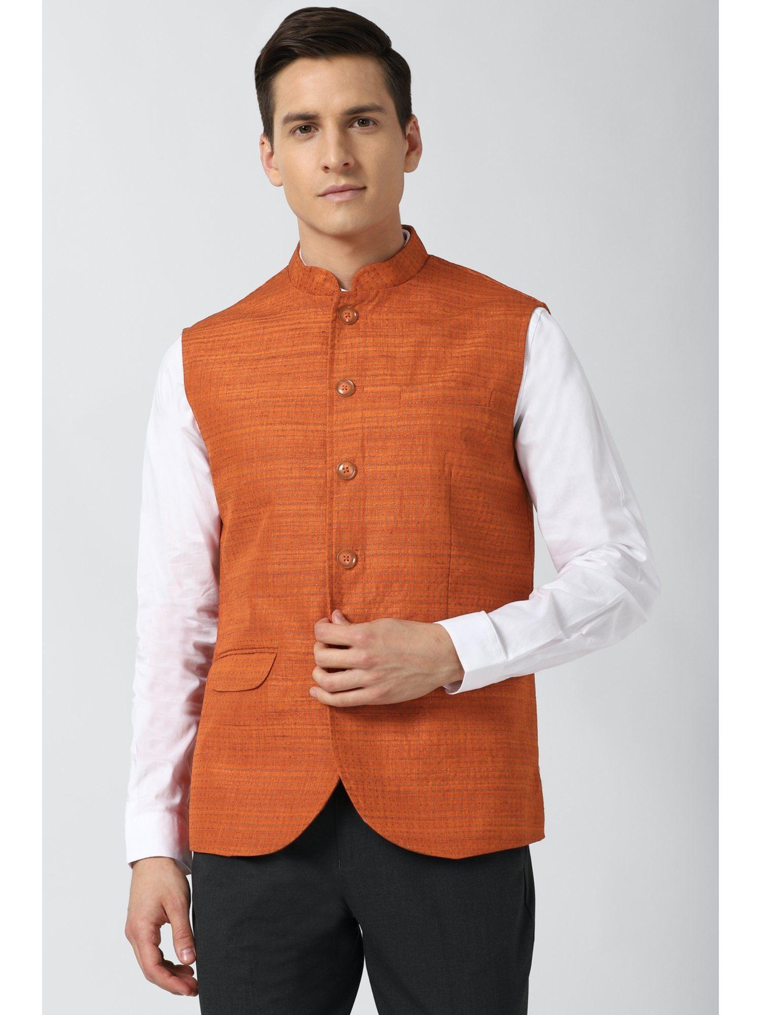 orange-nehru-jacket