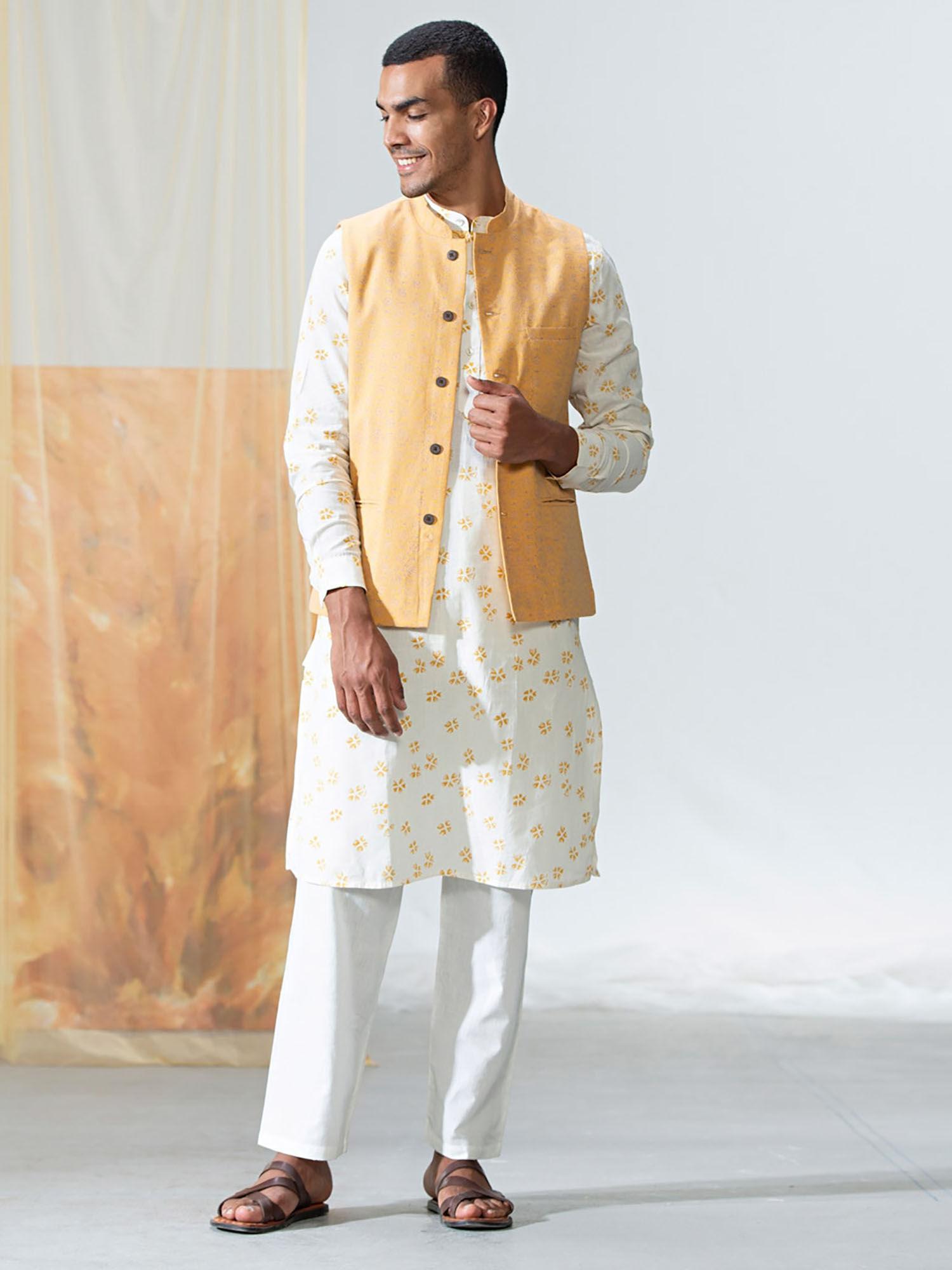 cotton-slub-self-design-nehru-jacket
