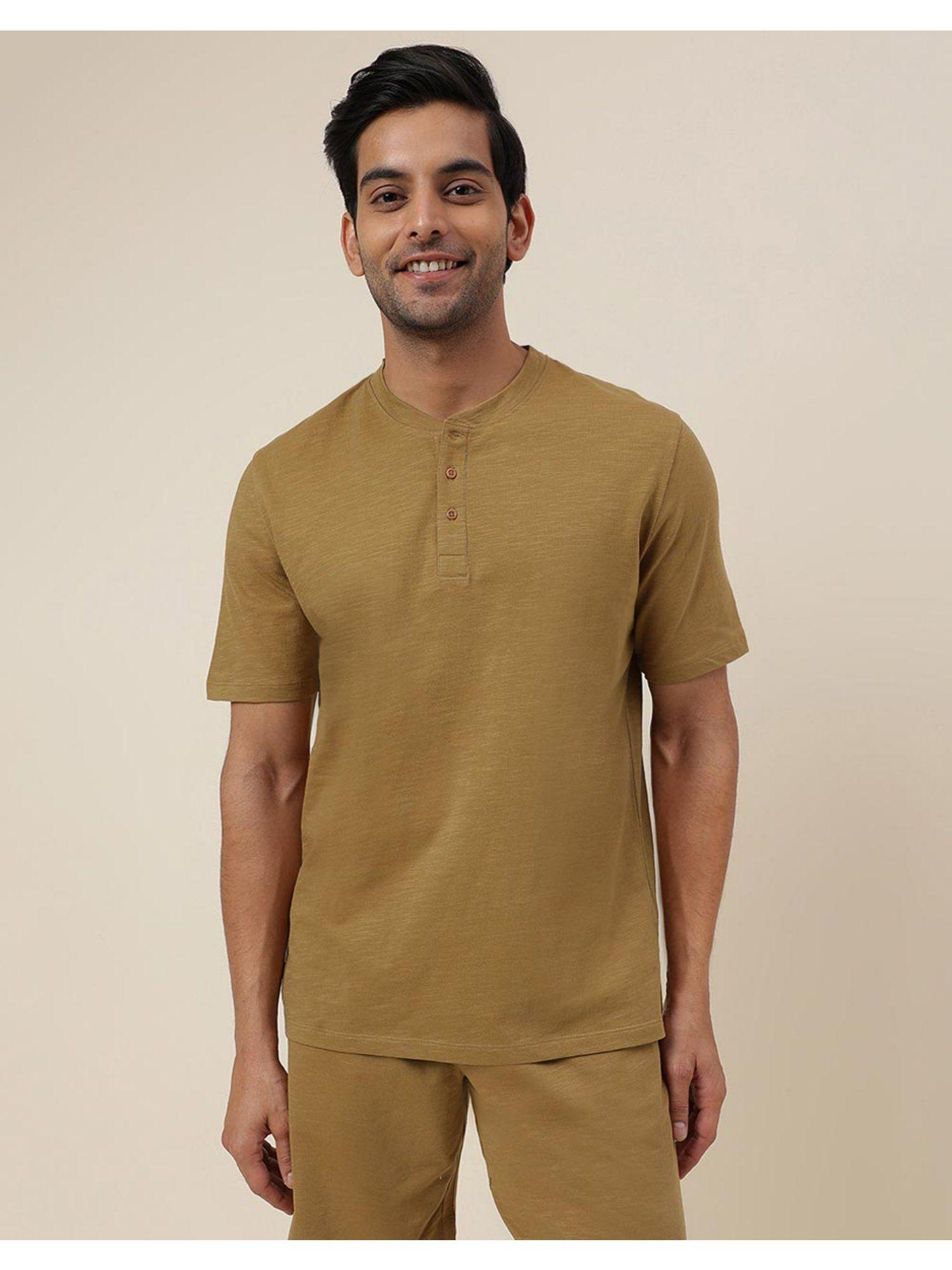 brown-organic-cotton-knit-t-shirt