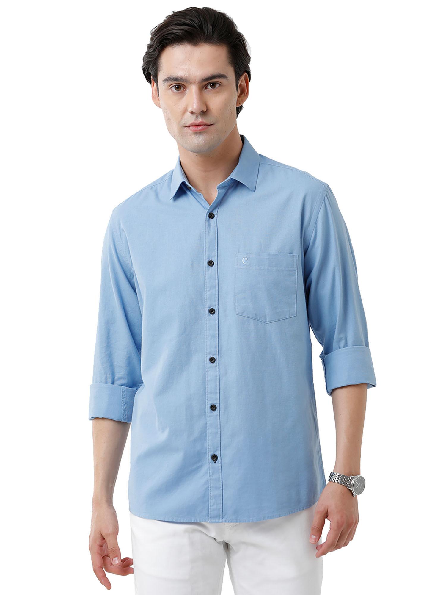men's-cotton-linen-blue-solid-slim-fit-full-sleeve-casual-shirt
