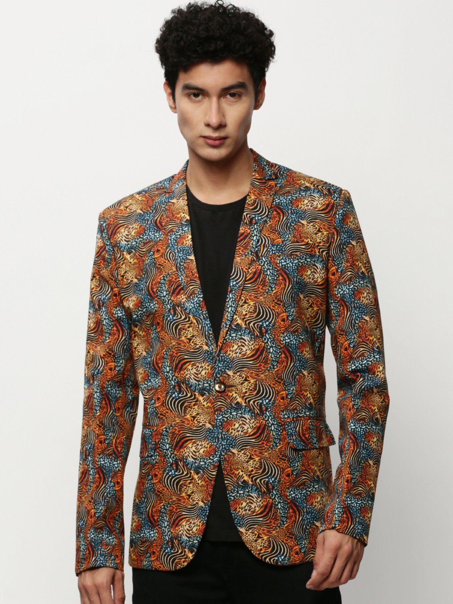 men-notched-lapel-printed-multi-color-single-breasted-blazer