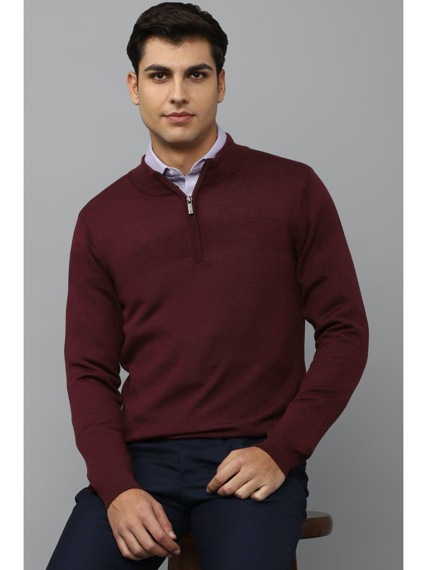 men-stripes-maroon-sweater