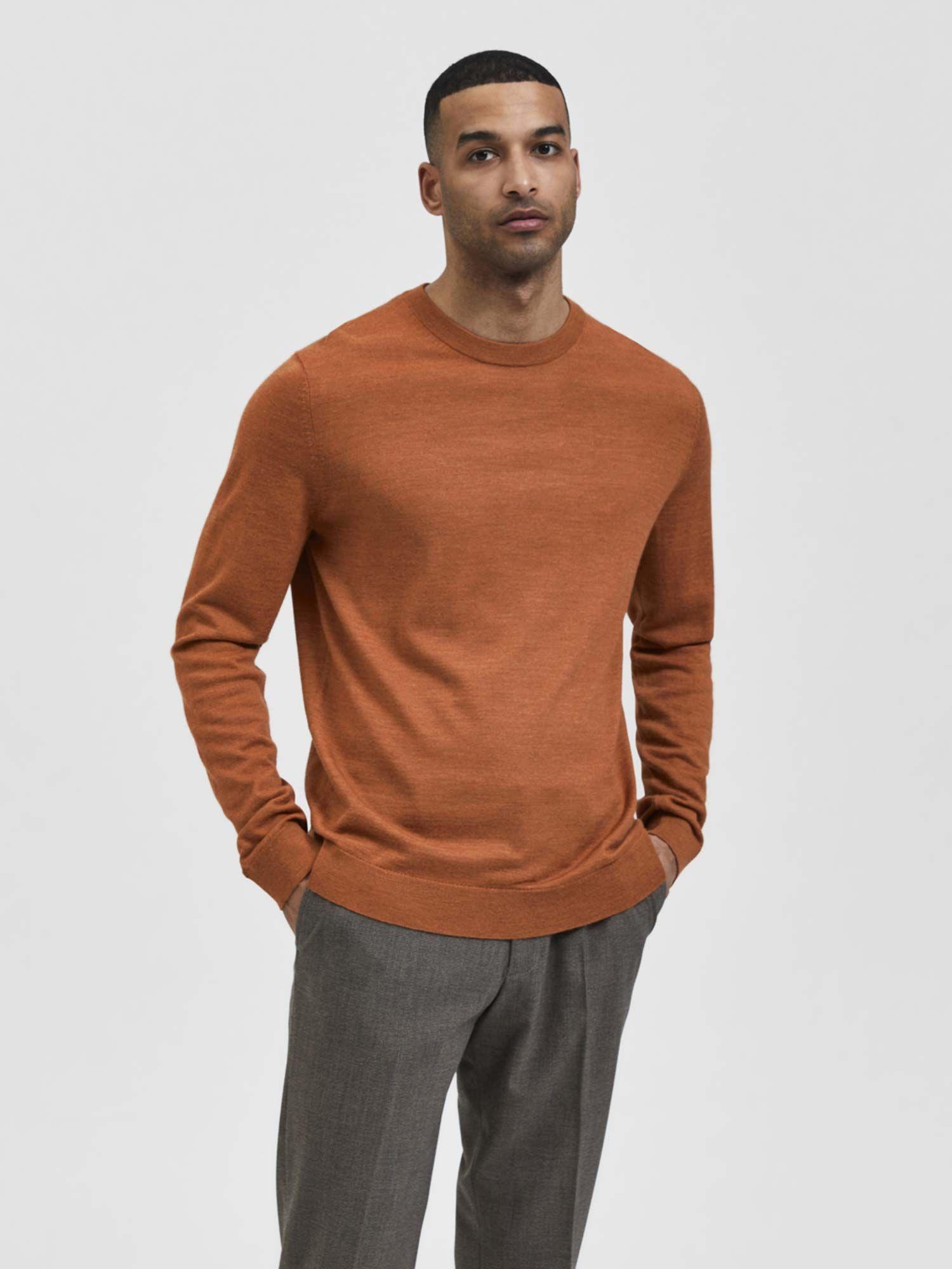 orange-crew-neck-pullover