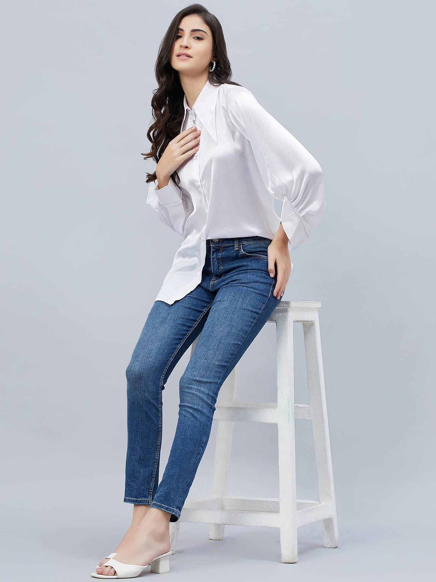 white-long-collar-embellished-satin-shirt