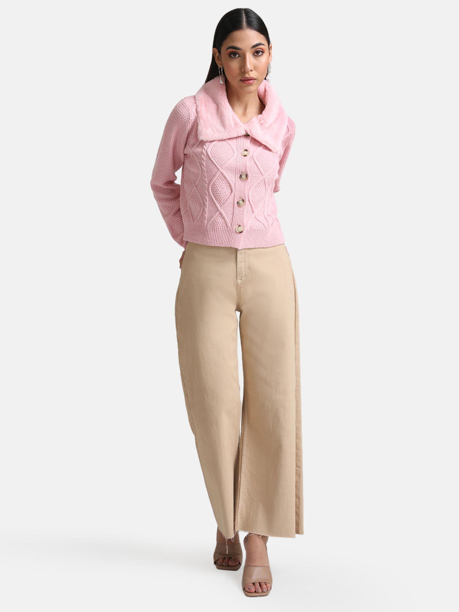 pink-cardigan-with-fur-collar