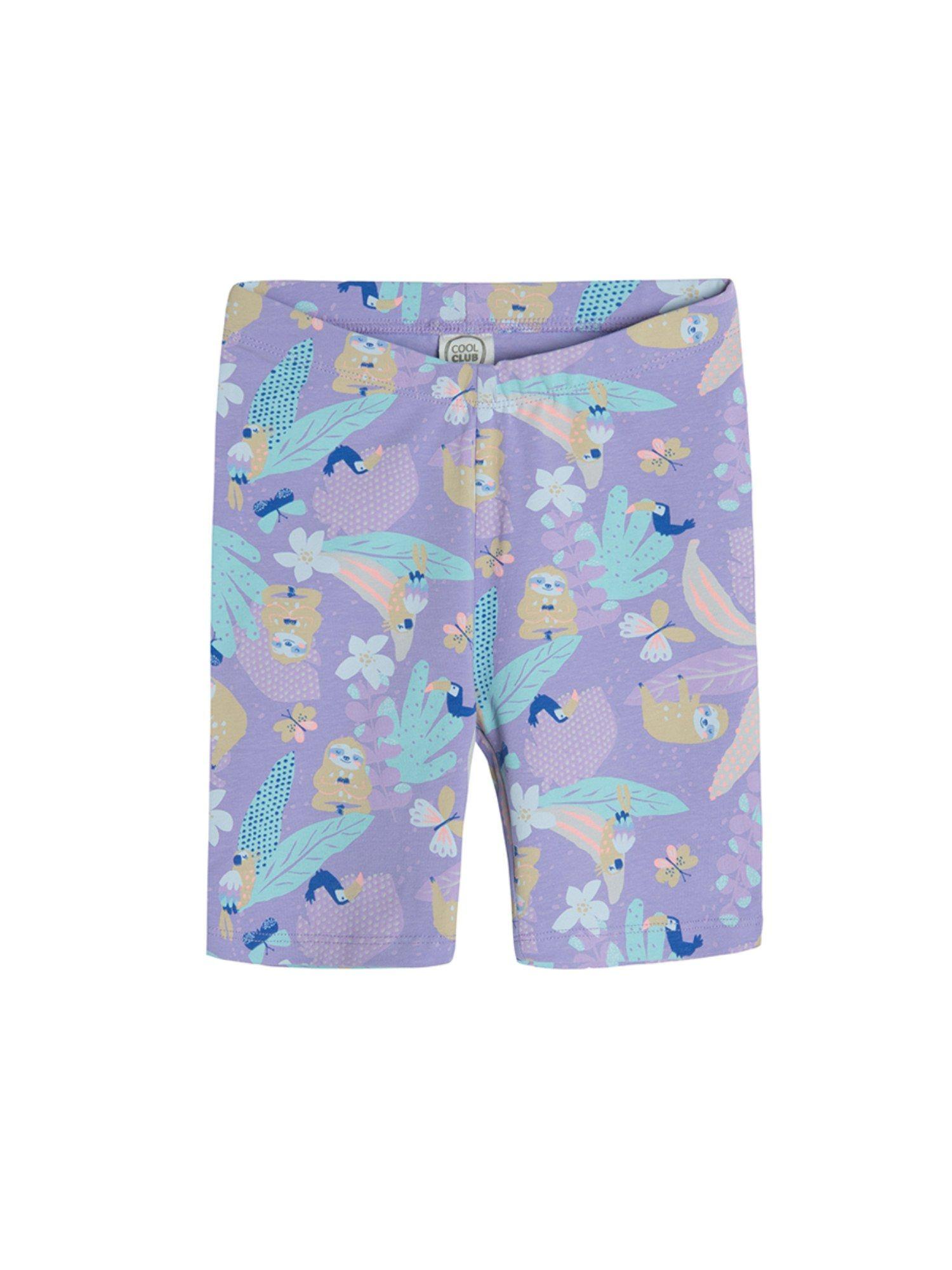 smyk-girls-lavender-printed-shorts