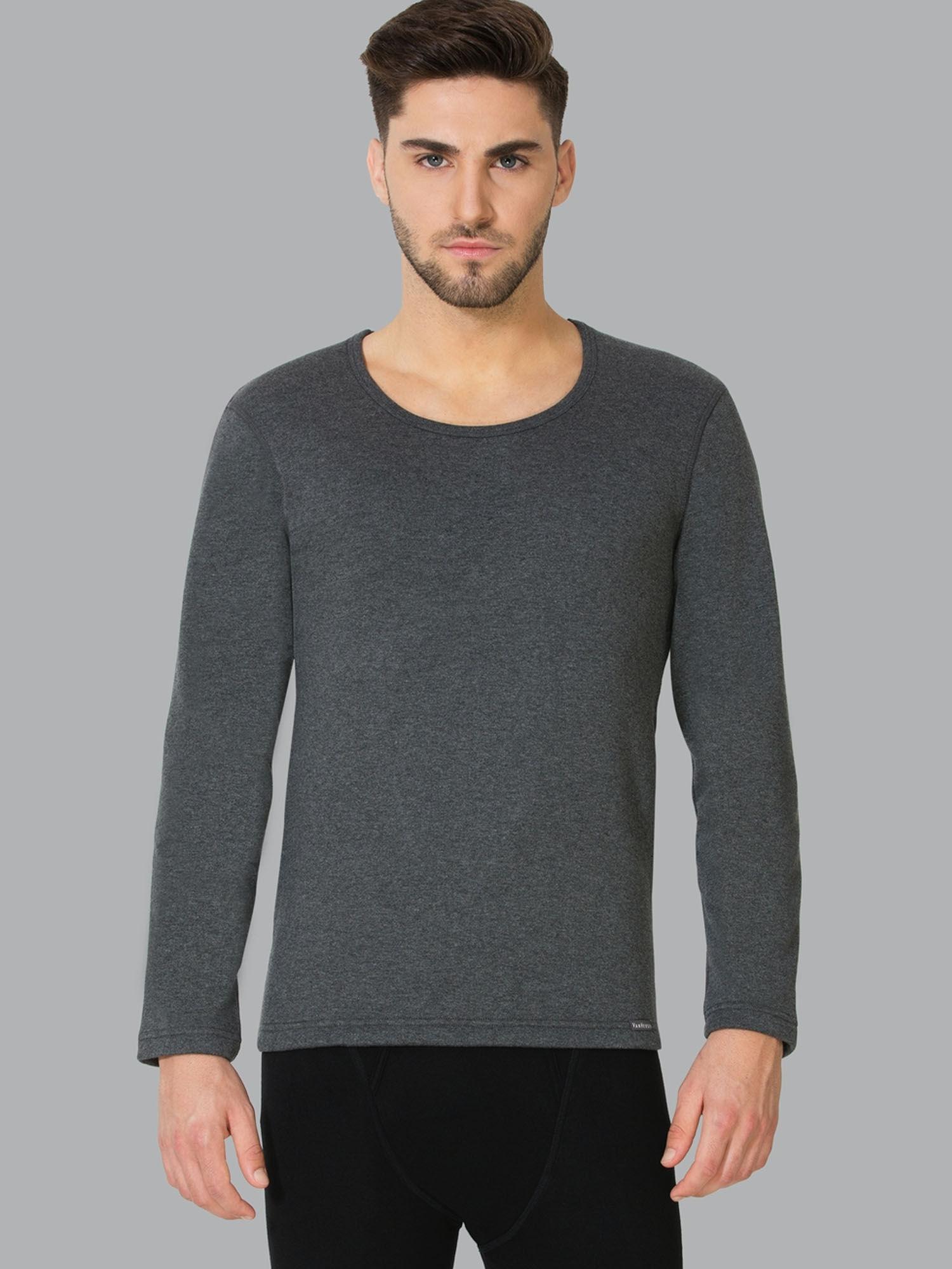 men-warmtech-&-full-sleeve-thermal-top---grey