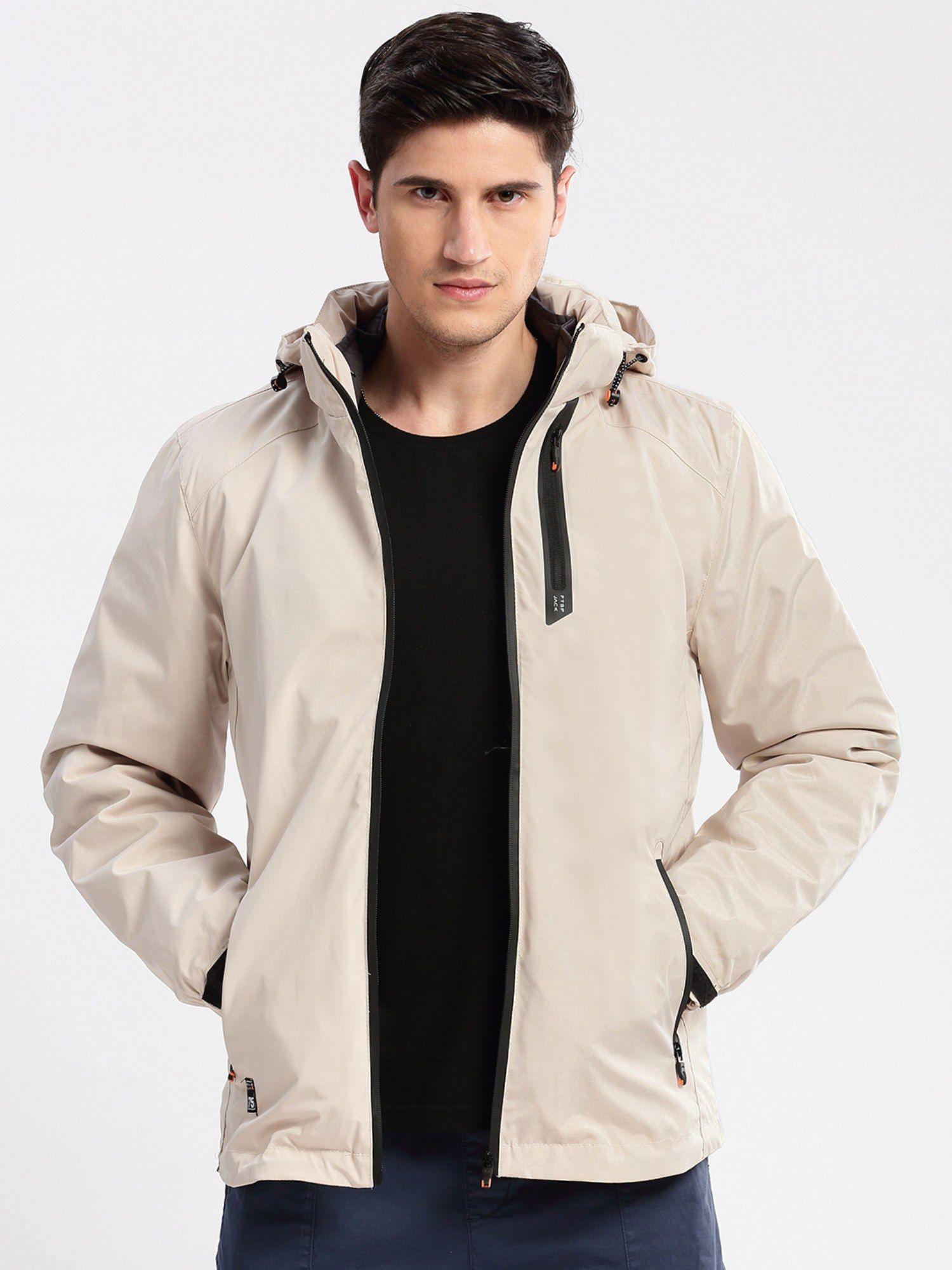 mens-cream-solid-tailored-oversized-jacket-with-detachable-hood-&-inner-(set-of-2)
