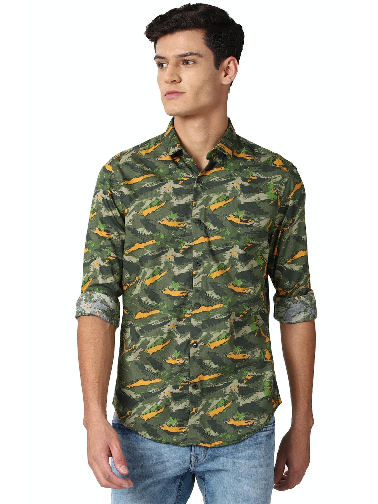peter-england-olive-full-sleeves-casual-shirt