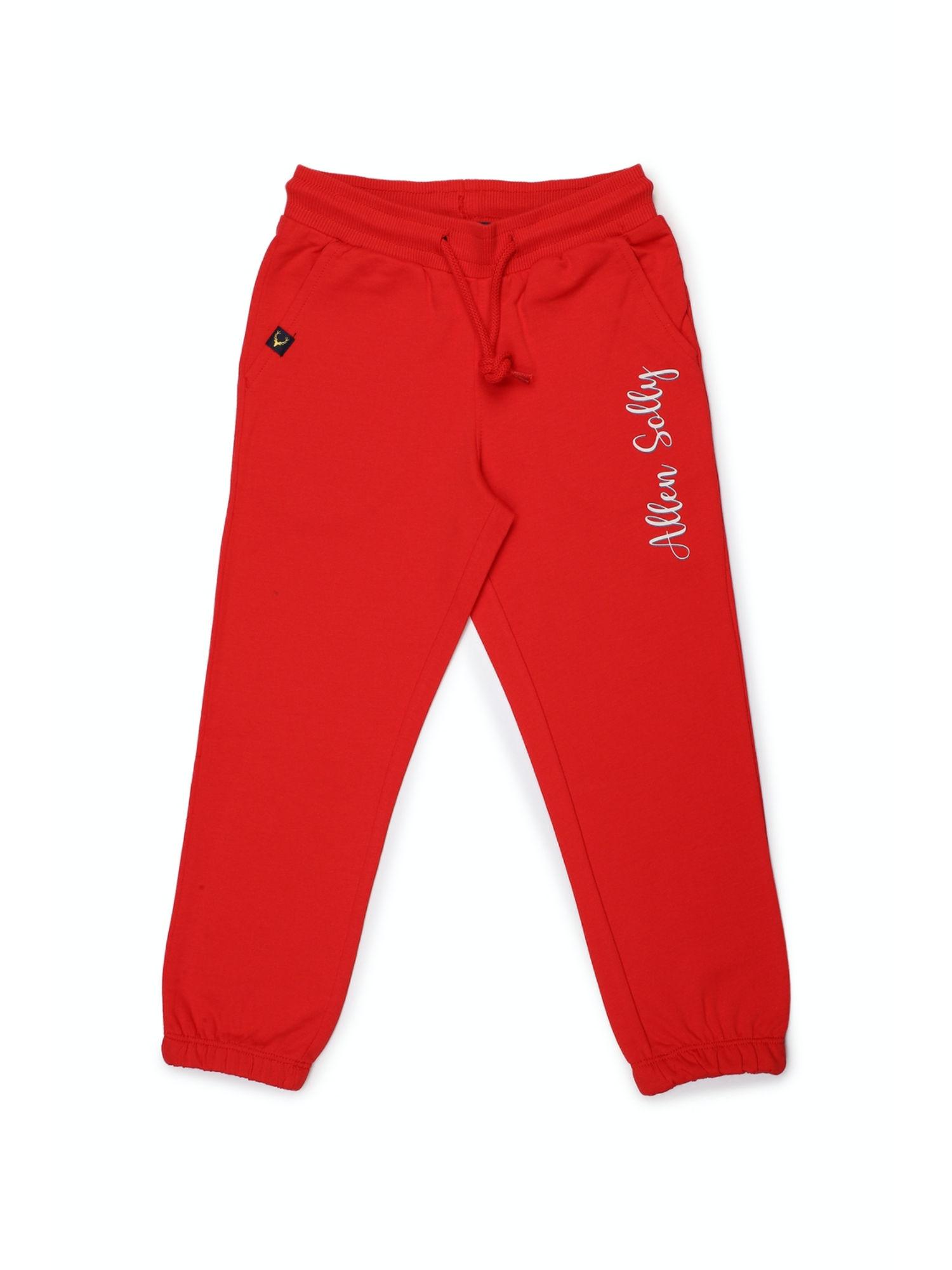 red-track-pants