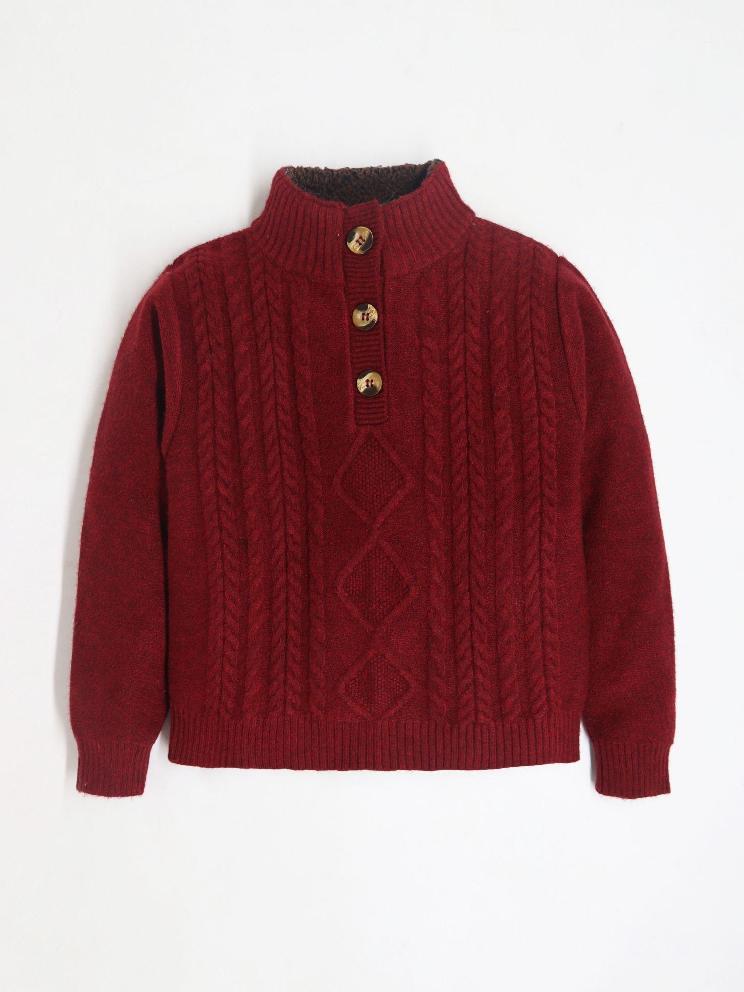 unisex-high-neck-maroon-sweater-ultimate-comfort-&-style