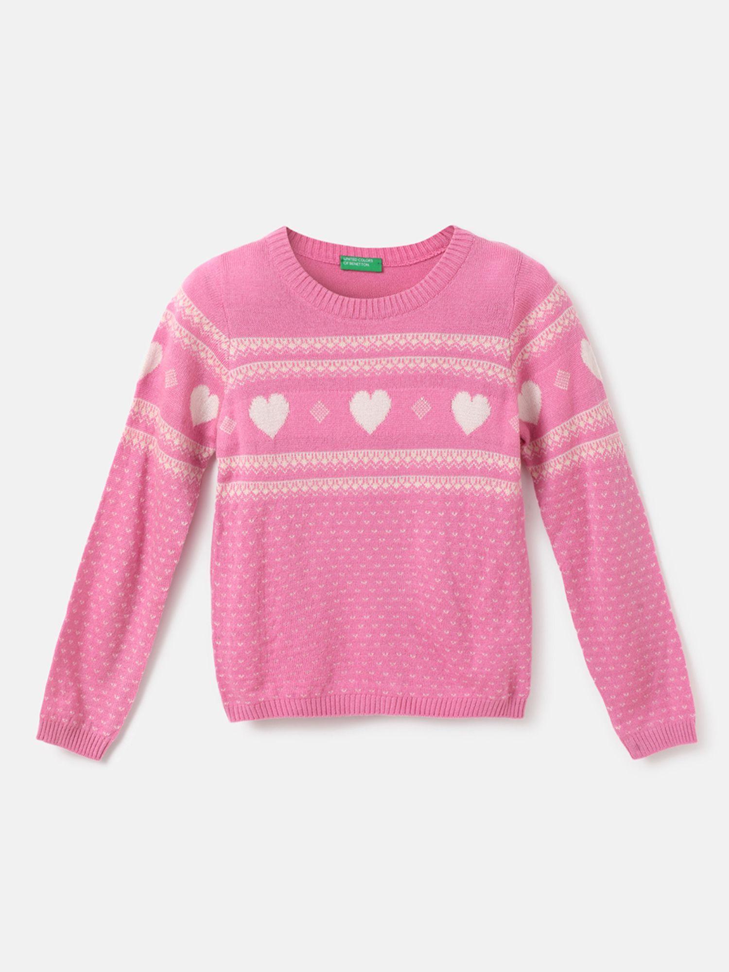girls-patterned-round-neck-sweater