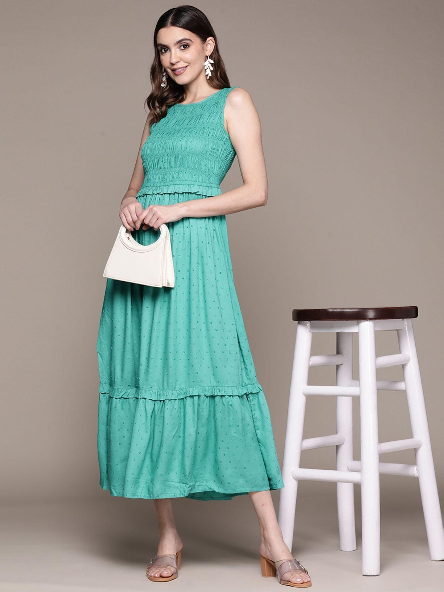 aqua-textured-maxi-dress